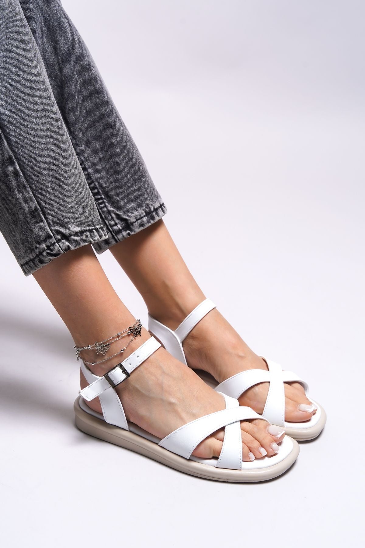 Purlogih Women's Sandals 0012103 White
