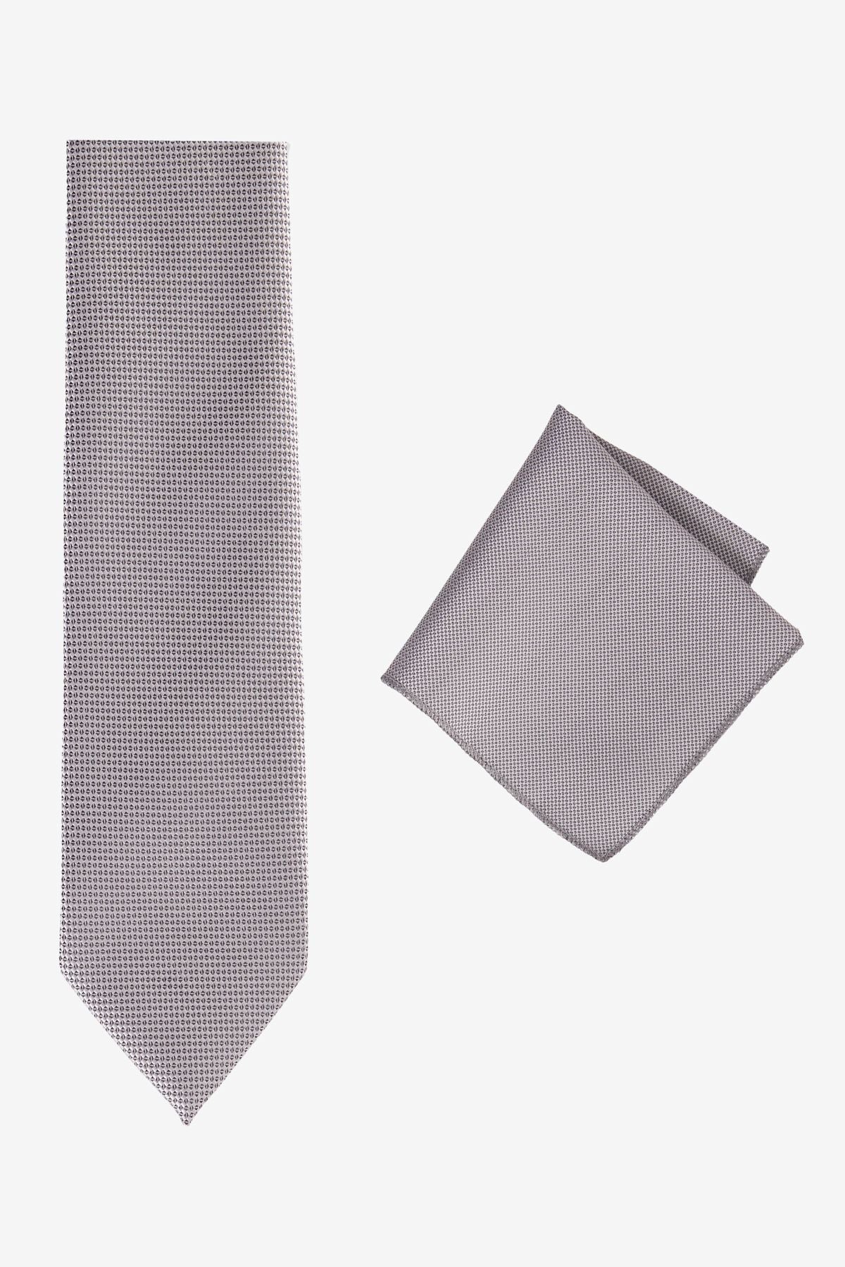 Men's Gray Tie-Mendil Set