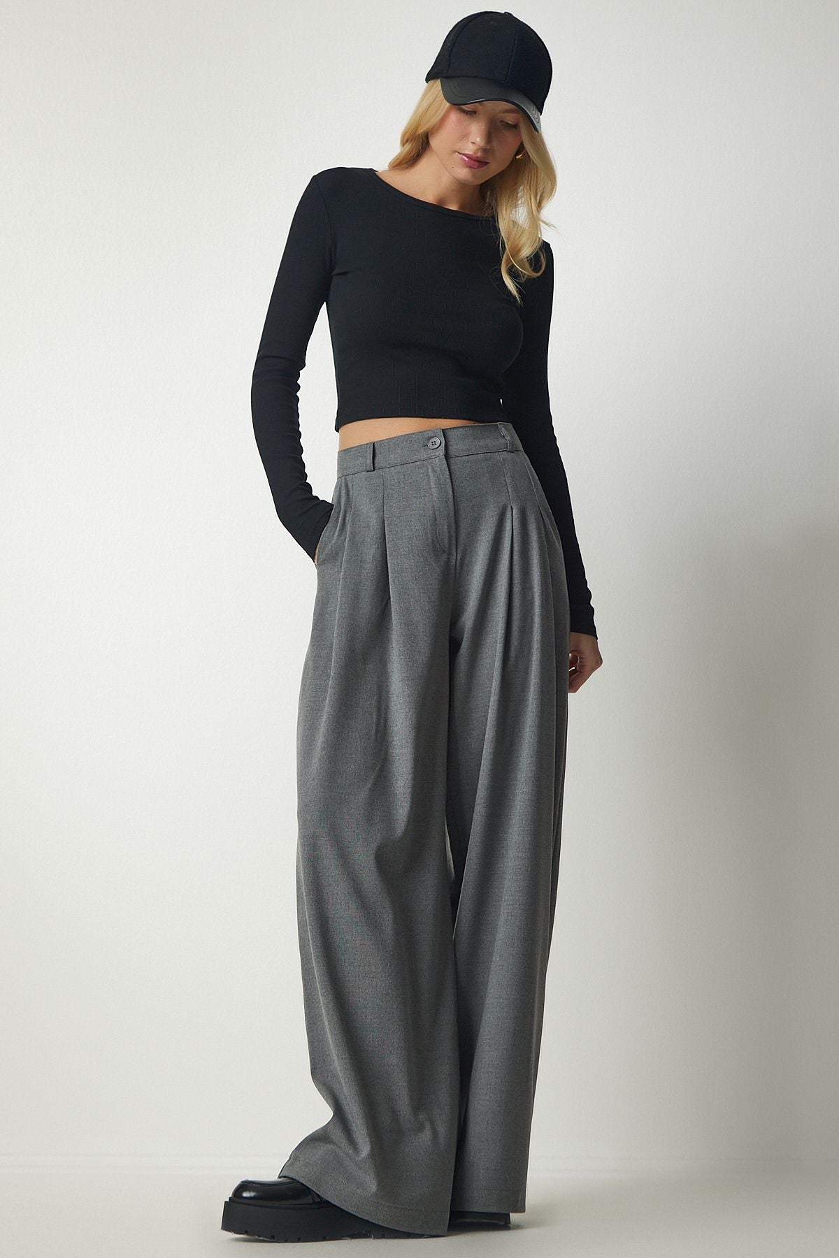 Women with Gray Parts Plenty of Paça Trousers FN03108