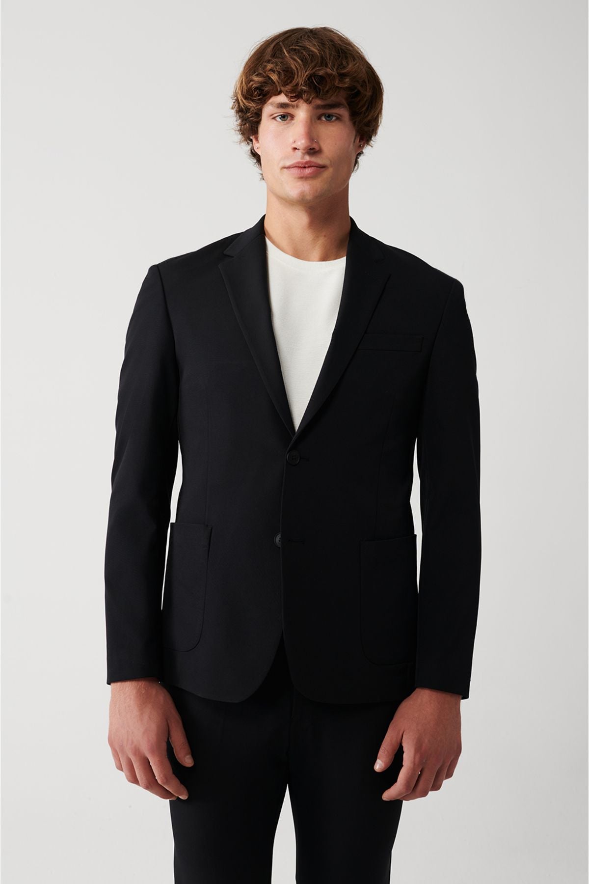 Men's Black Bi-Stretch Primed Double Slit Jacket A31y4004