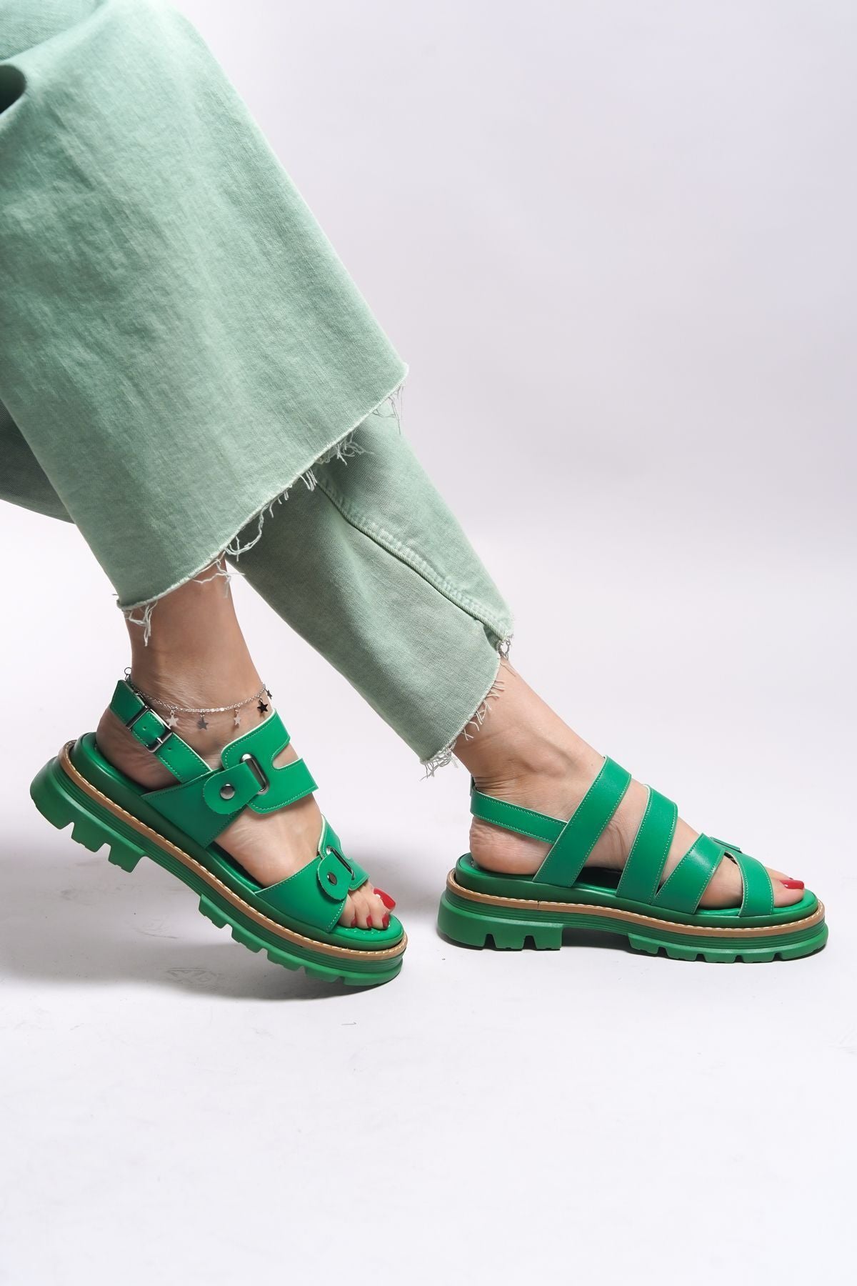 Lefenaes Woman Sandals 0012755 Green