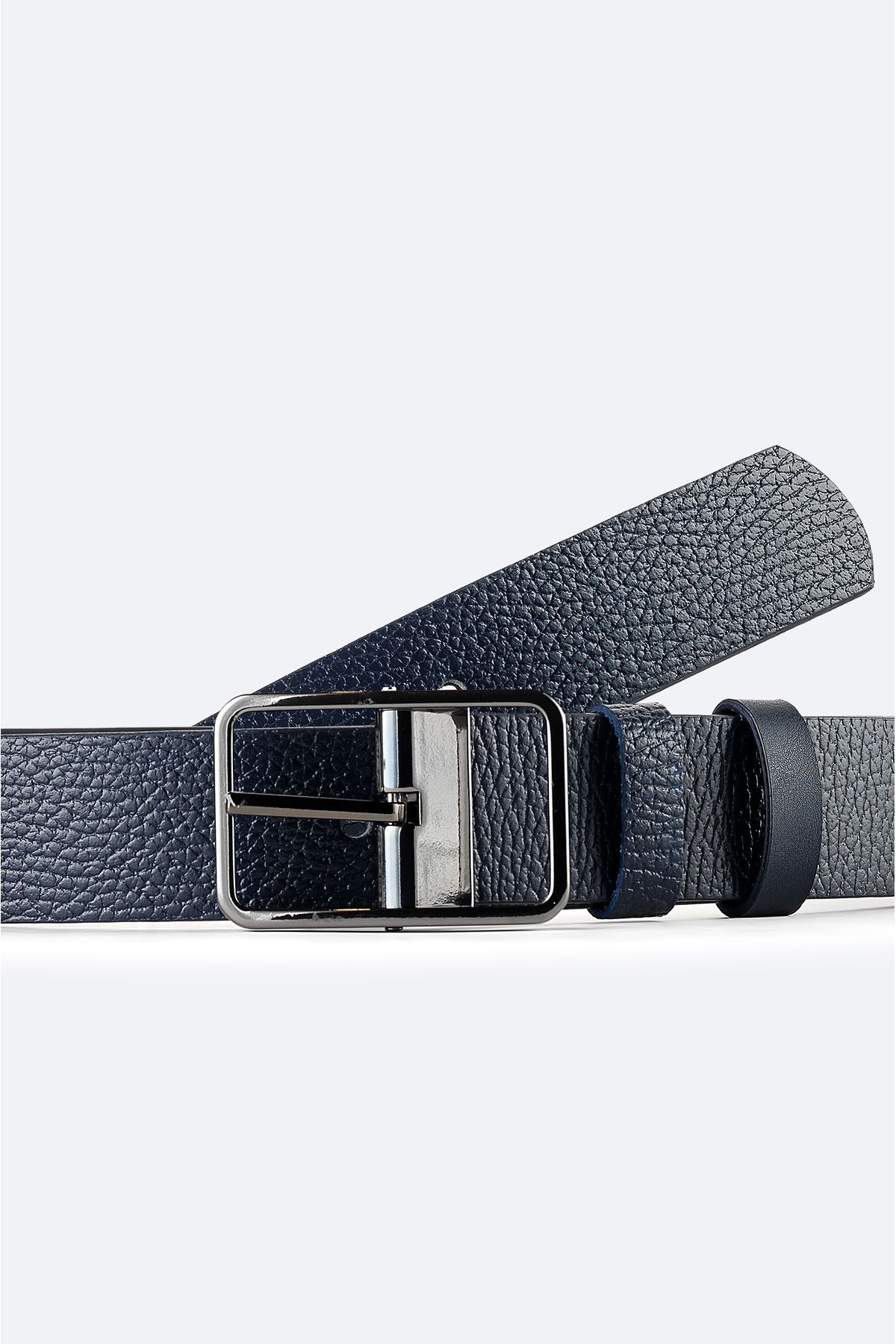 Men's Navy Bile Sided 100 %Leather Belt A42y9310