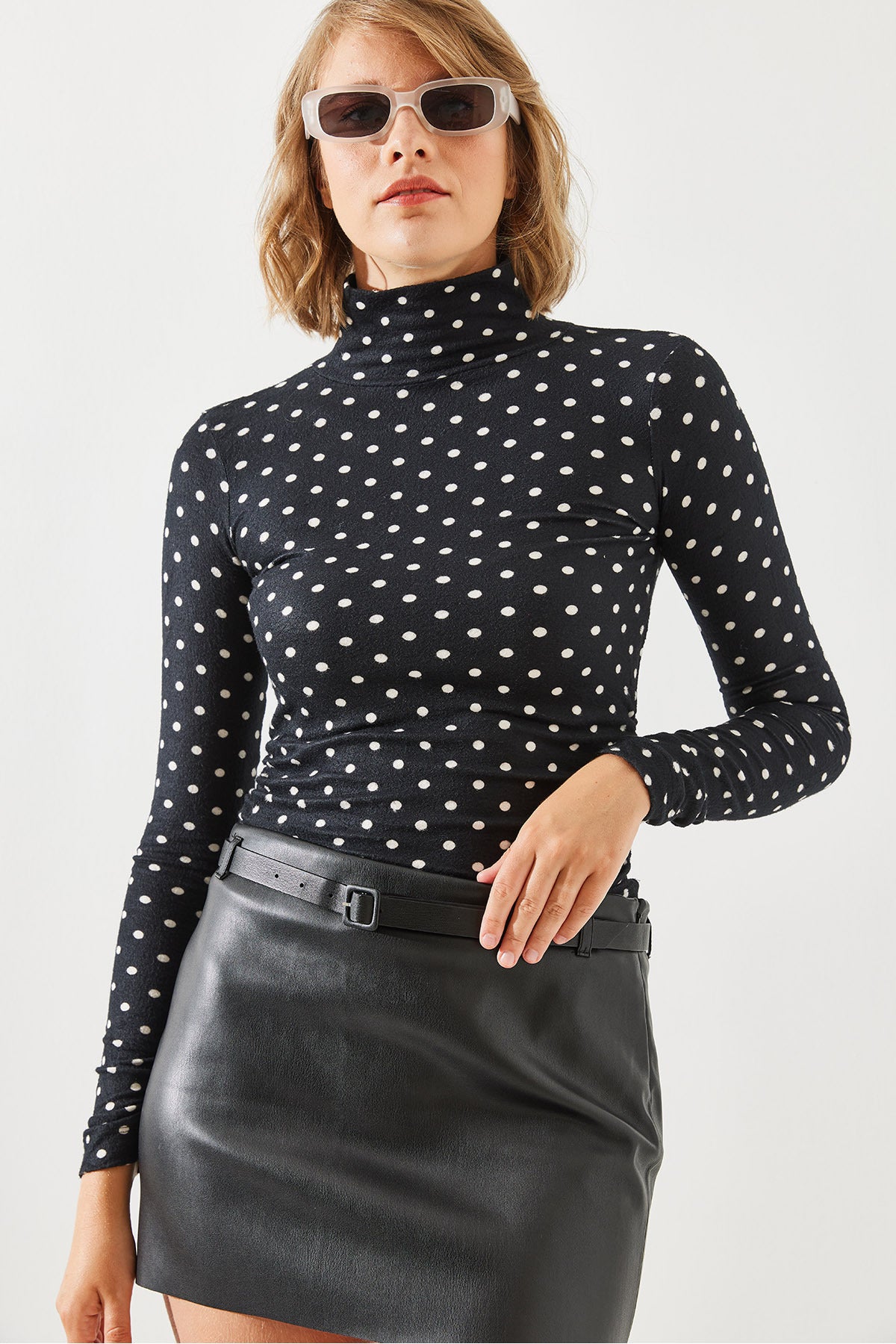 Women's Collared Long Sleeve Patterned Gather Detailed Blouse 20221005