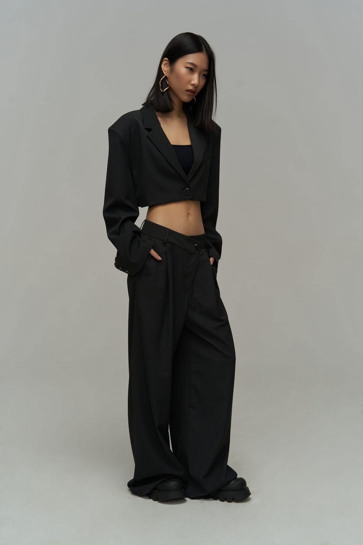 Edwin anthracit cross pants-handle team