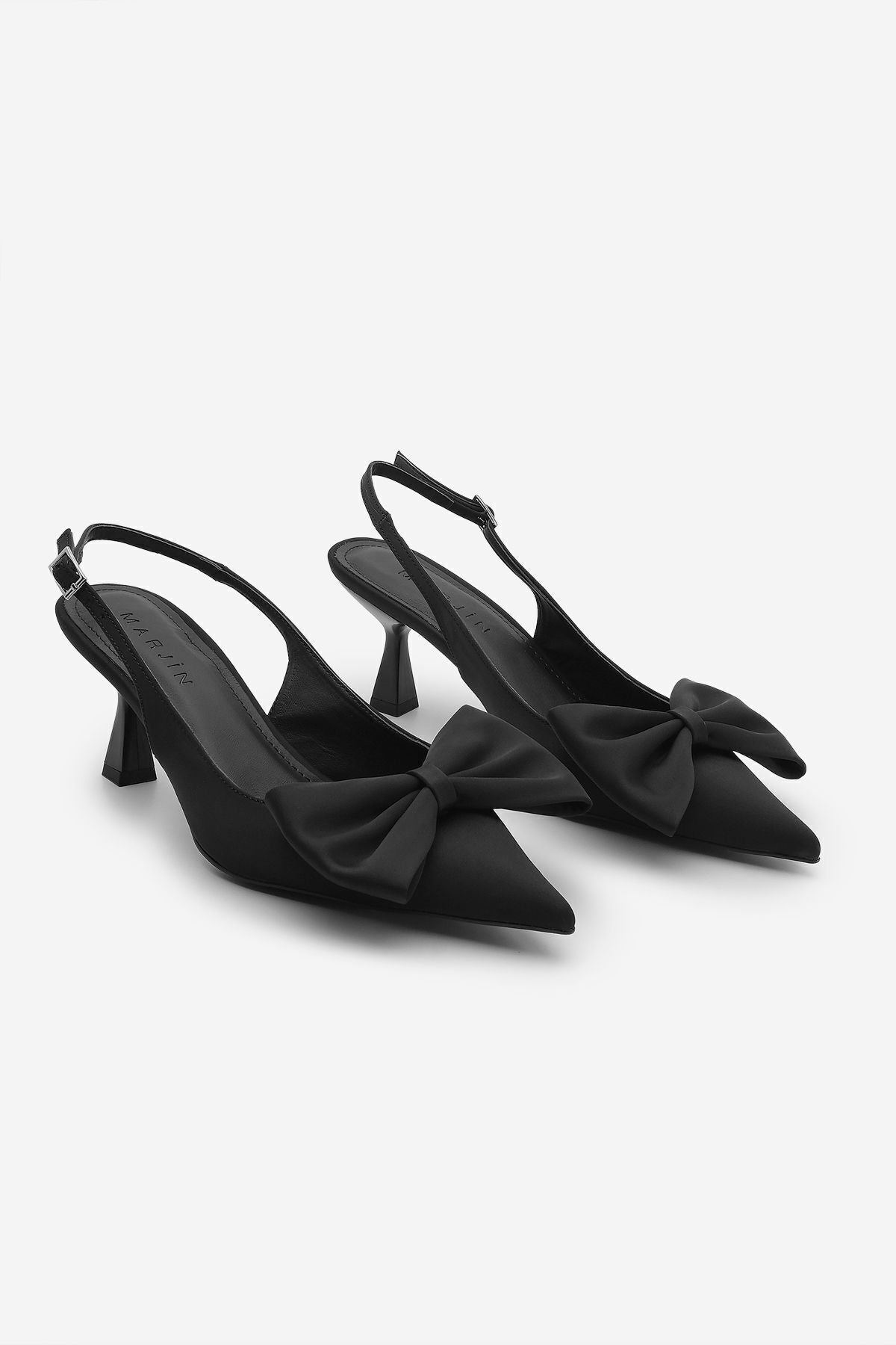 Women's Stiletto Behind the Bow Bow Detail Heels Sarvel Black