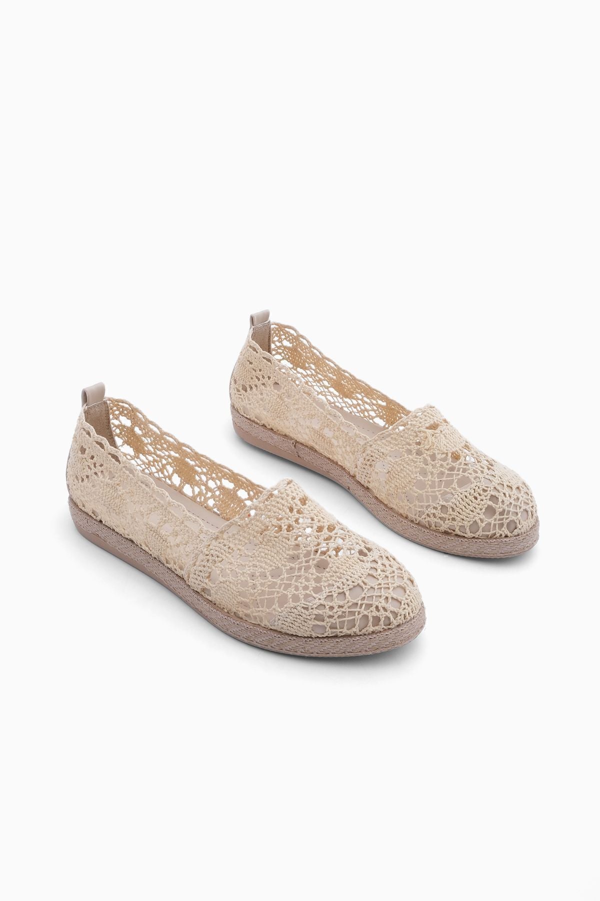 Women's Knitting Espadril Daily Shoes Erlin Beige