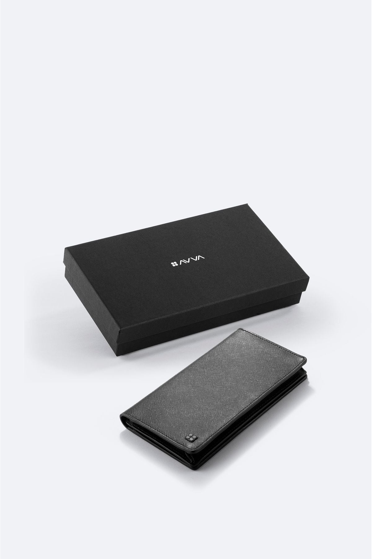 Men's black gift box 100 %leather wallet B009561