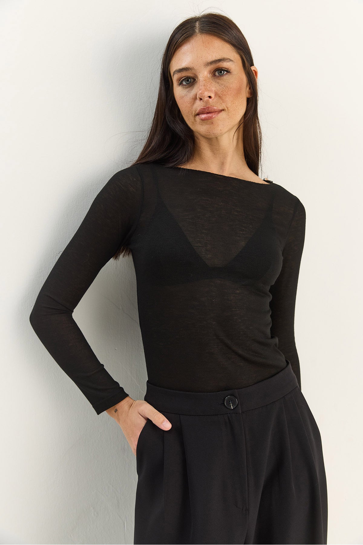 Women's Boat Neck Modal Ultra Light Blouse 1012 60283863