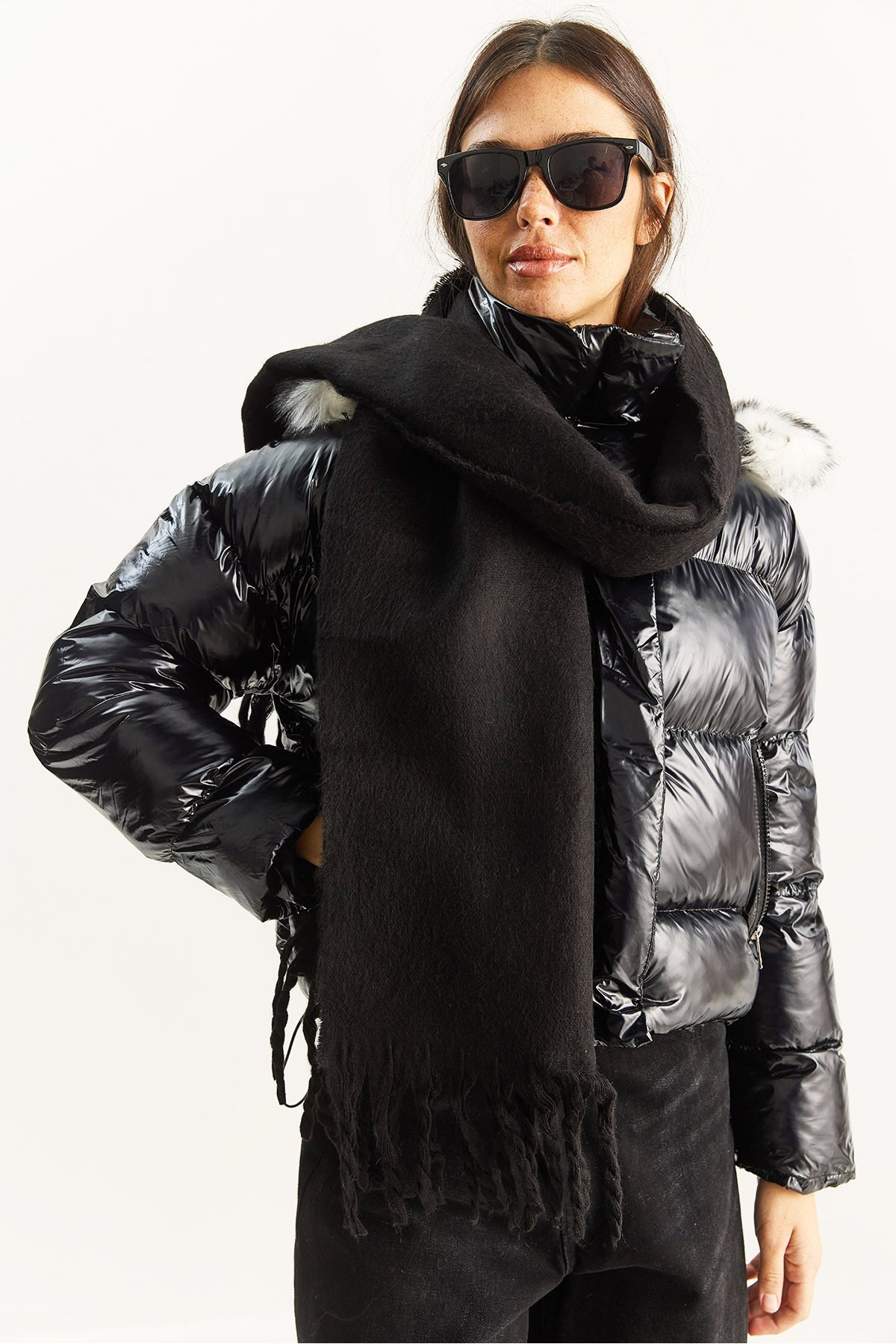 Women's Tasseled Soft Touch Long Scarf Shawl 0010 60286001