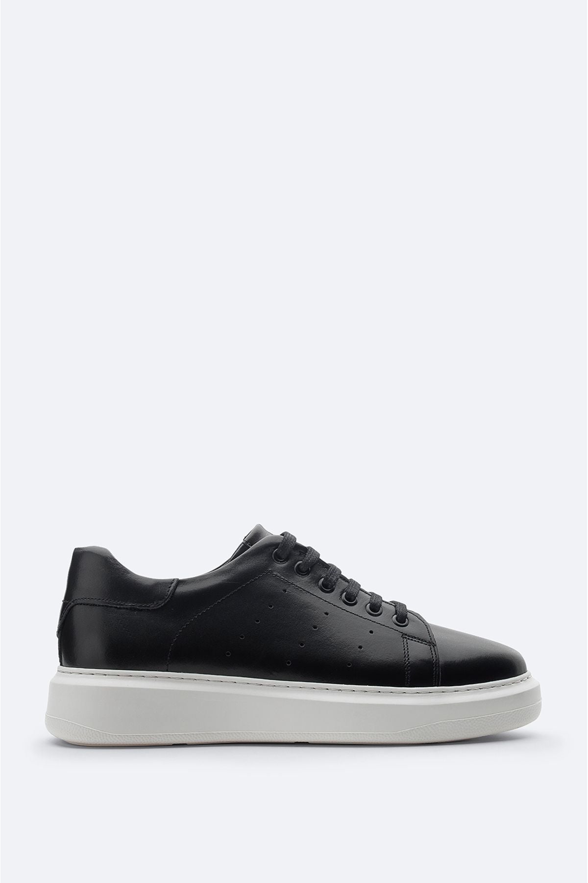 Men's black 100 %leather flexible floor casual shoes B008000