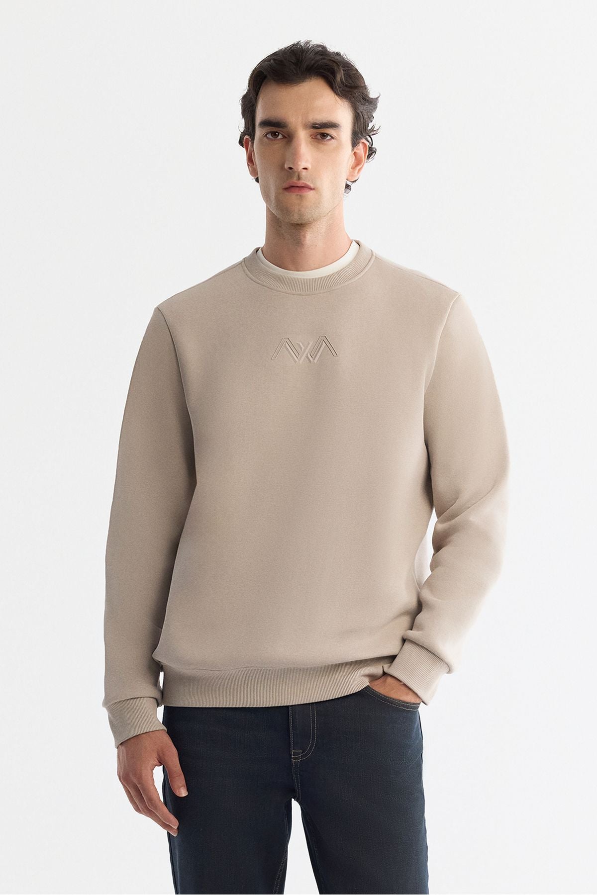 Men's Stone Cycling Collar Sweatshirt B001033