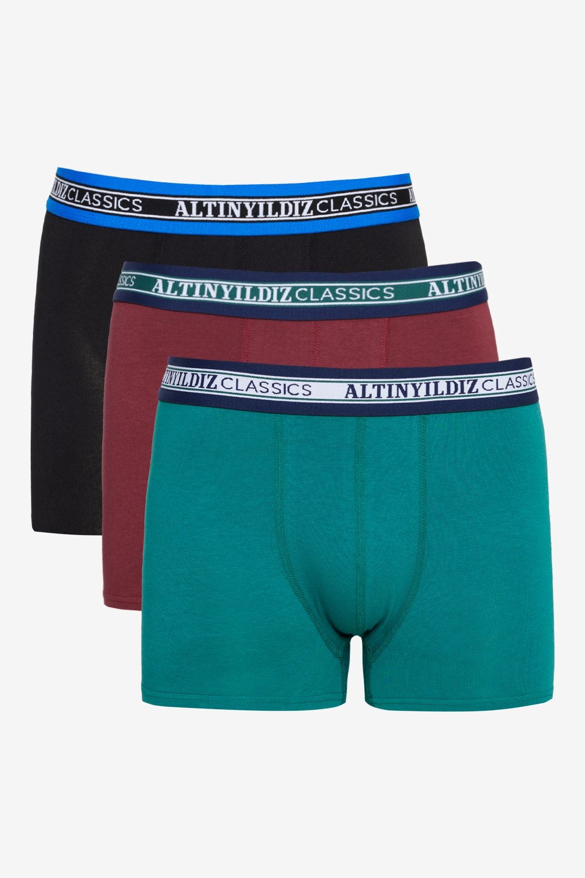 Men's Glass-Bordo-YESIL 3-PC Boxer Package