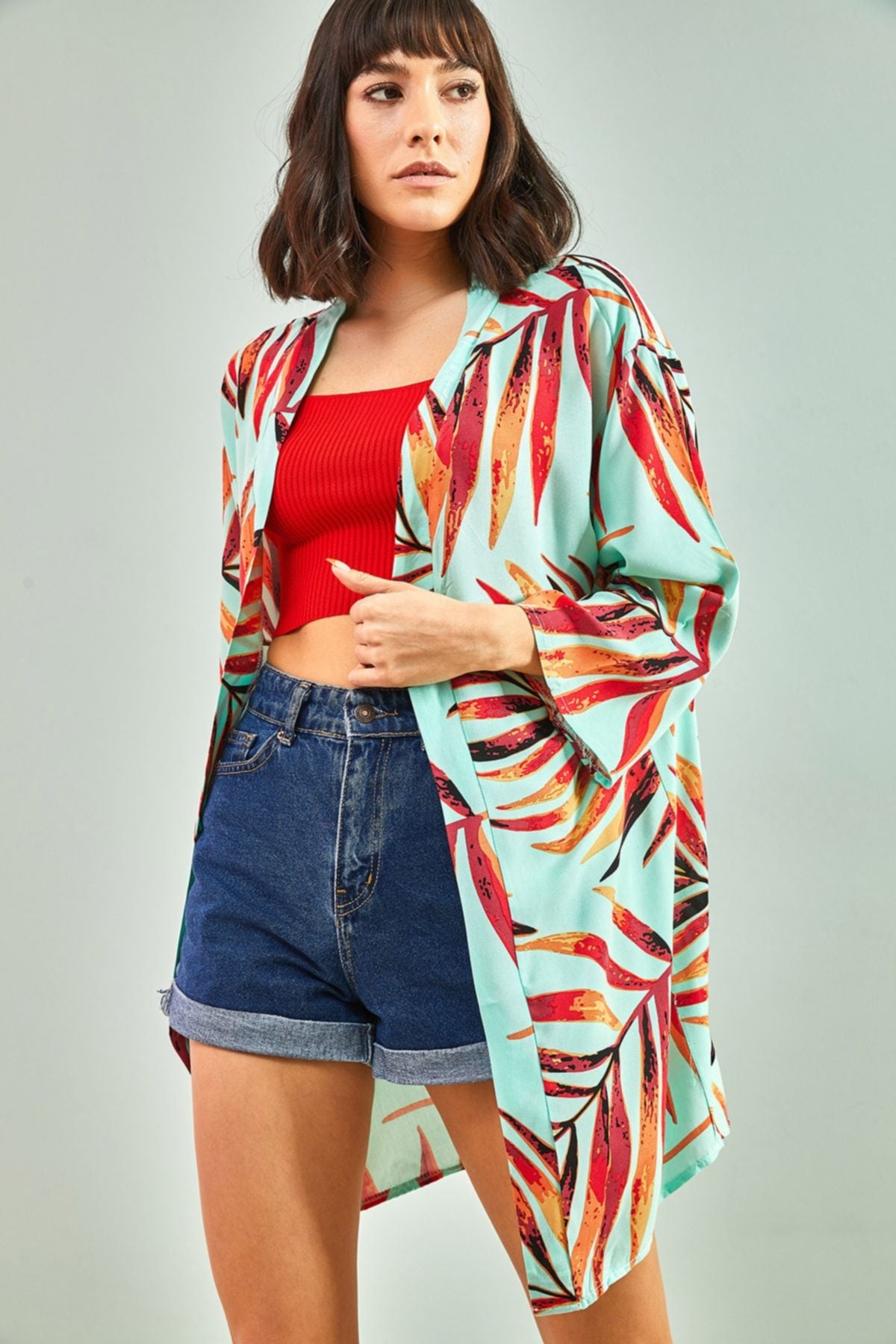 Women Multi Patterned Kimono 10951021