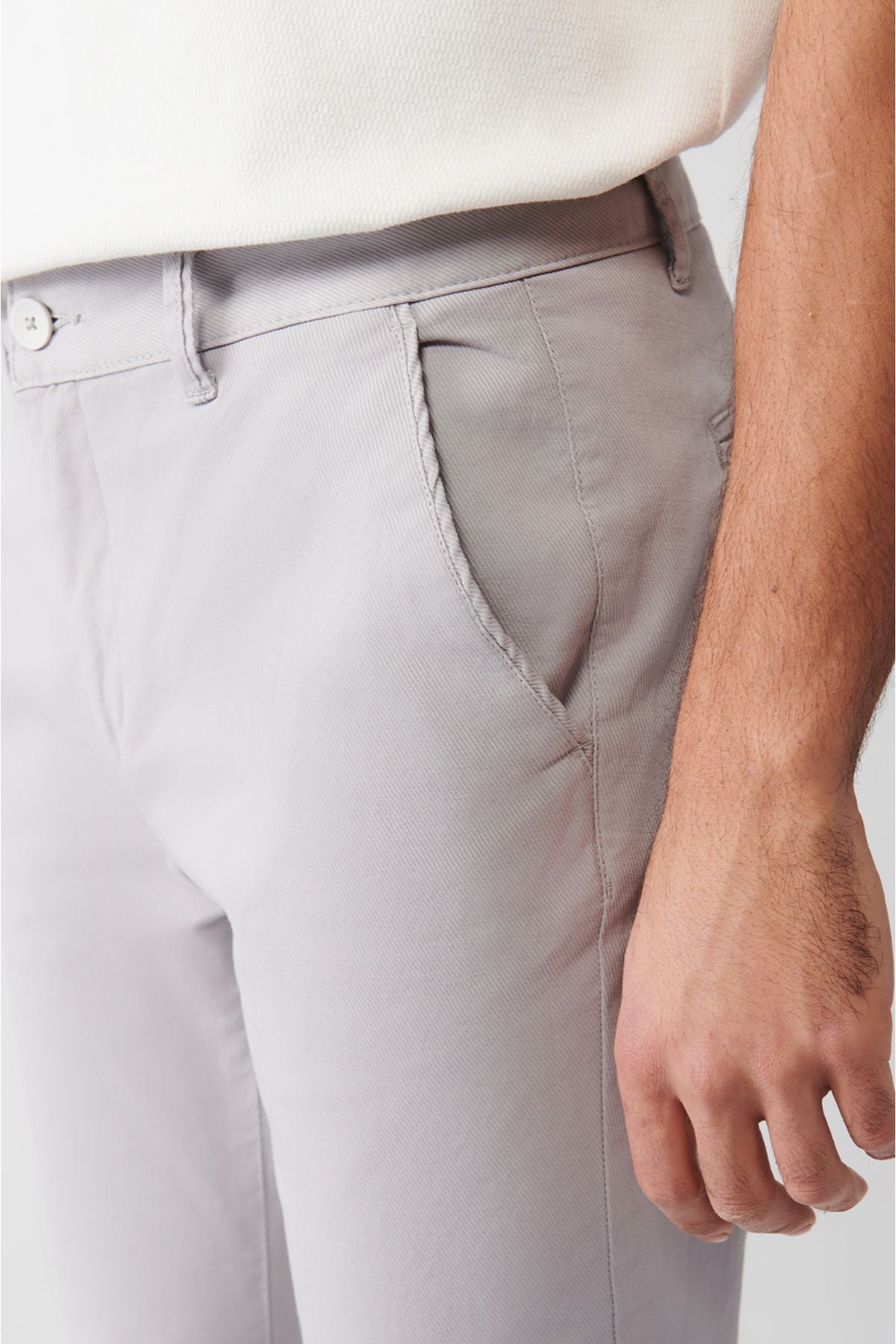 Men's Stone Flexible Chino Canvas Pants B003002