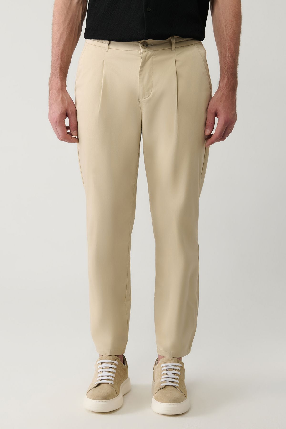 Men's Beige Classic Waist Pagos Pants A41y3037