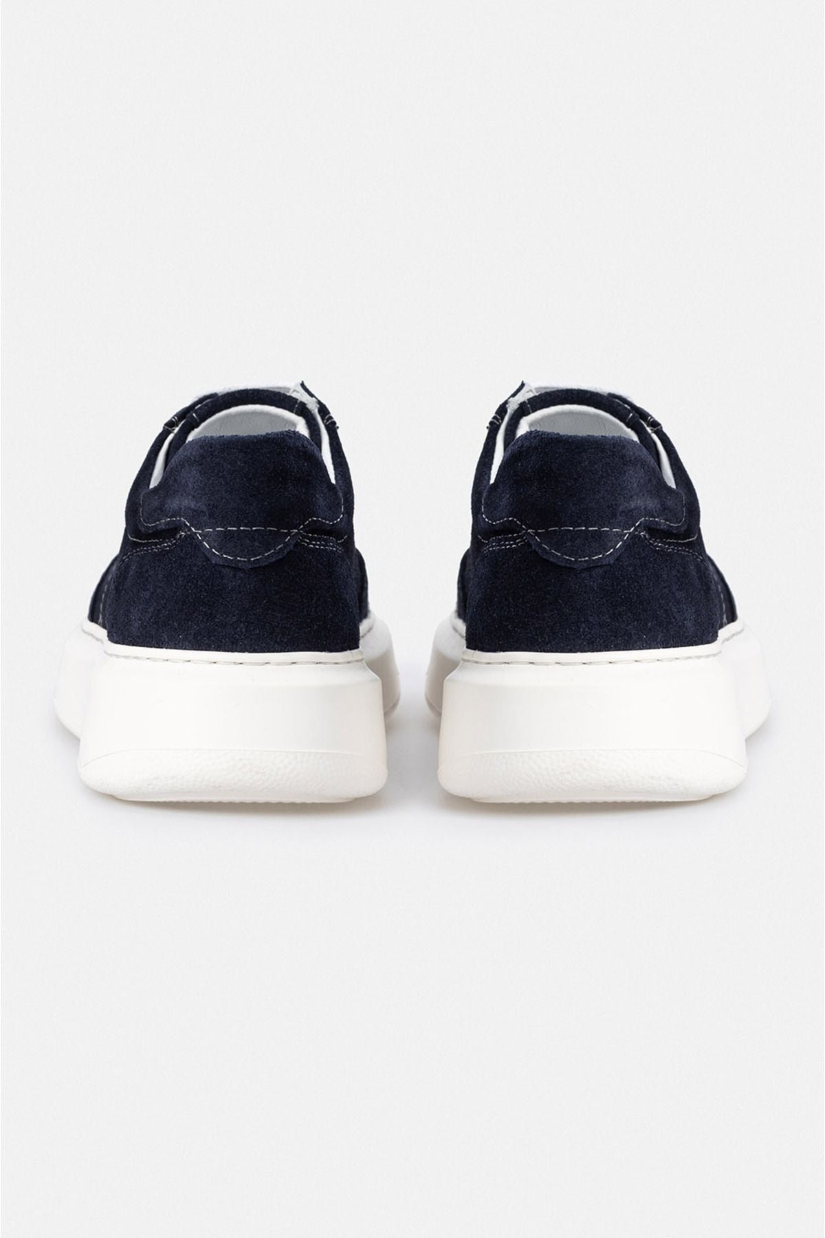 Ανδρικά παπούτσια σε μπλε Navy 100% Suede Flexible Base Casual Παπούτσια B008002