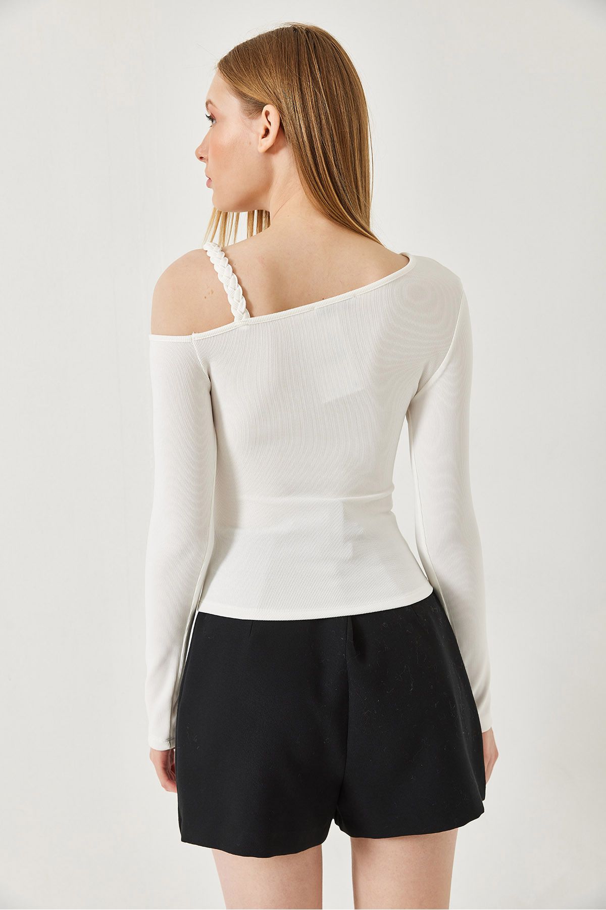 Female Shoulder Knitting Detailed Blouse 7216 60261281
