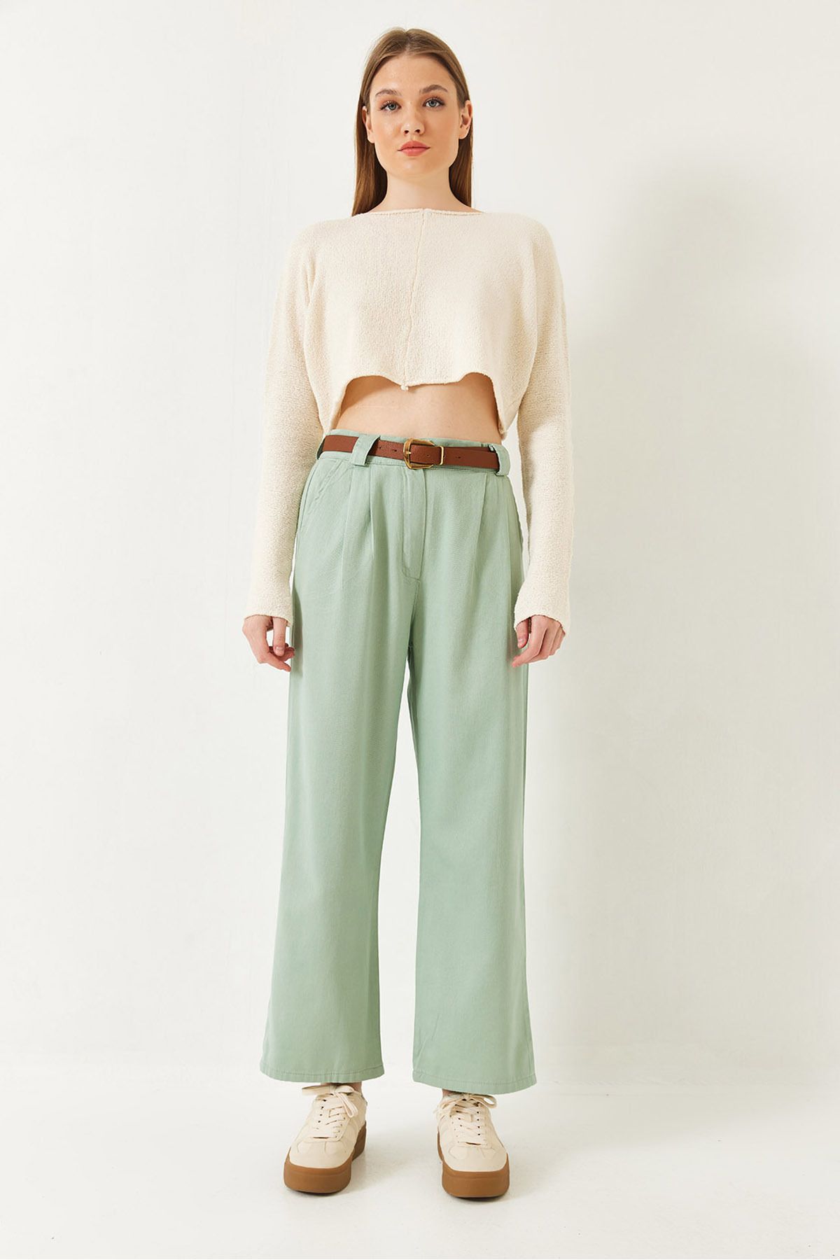 Female Better Thick Bridge Gabardin Trousers 3933 60251320