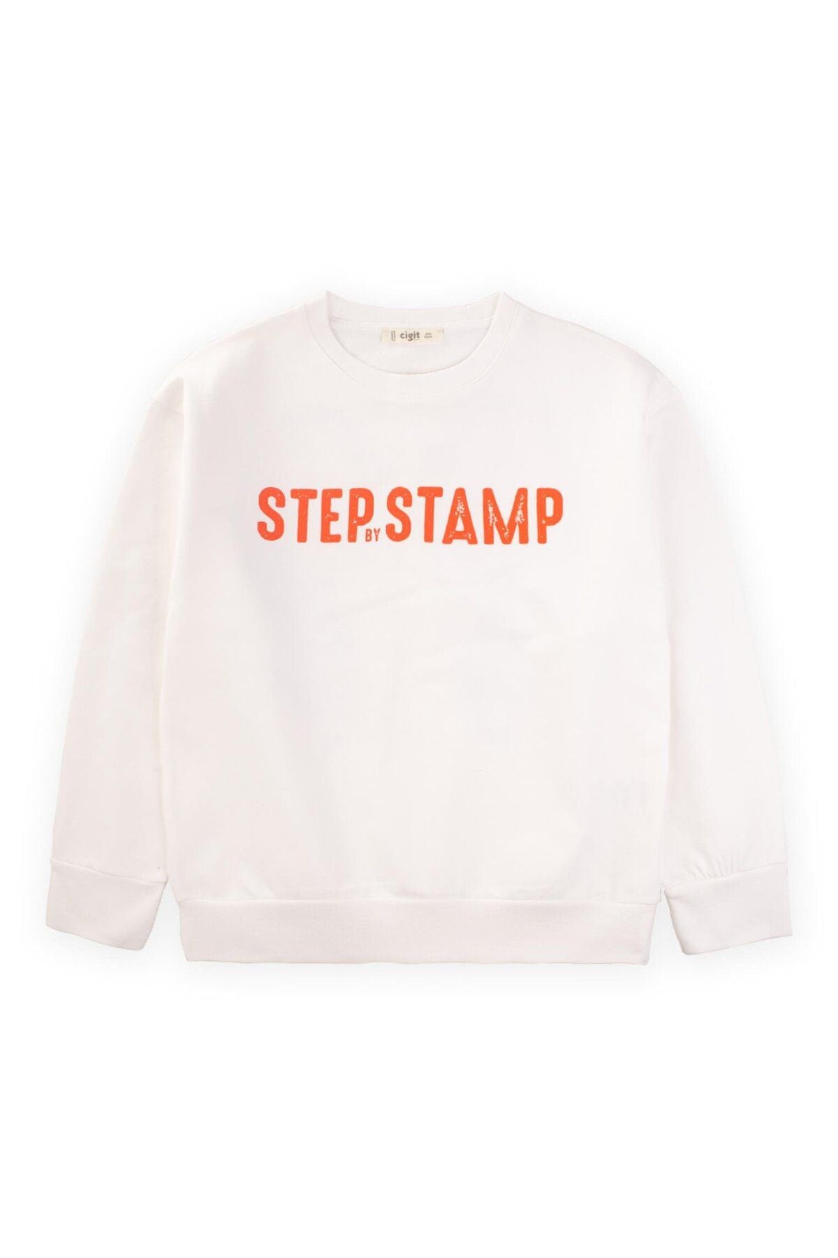 Step by Stamp Printed Sweatshirt 9-14 Years Broken White