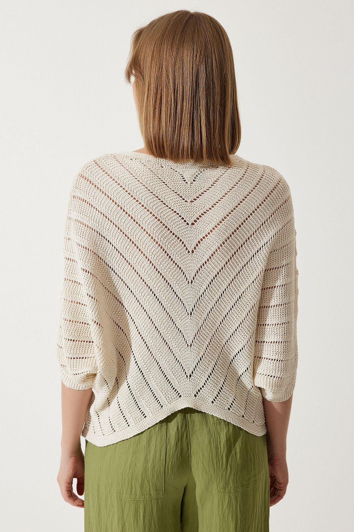 WOMEN'S CREAM OUTPUT BY Triko Blouse YU00013