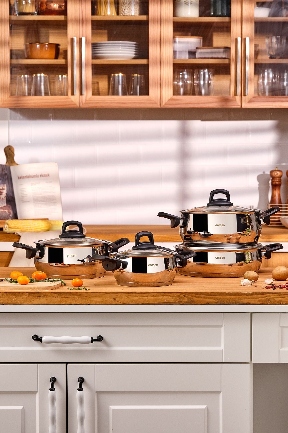 Aren 8 Piece Steel Cookware Set