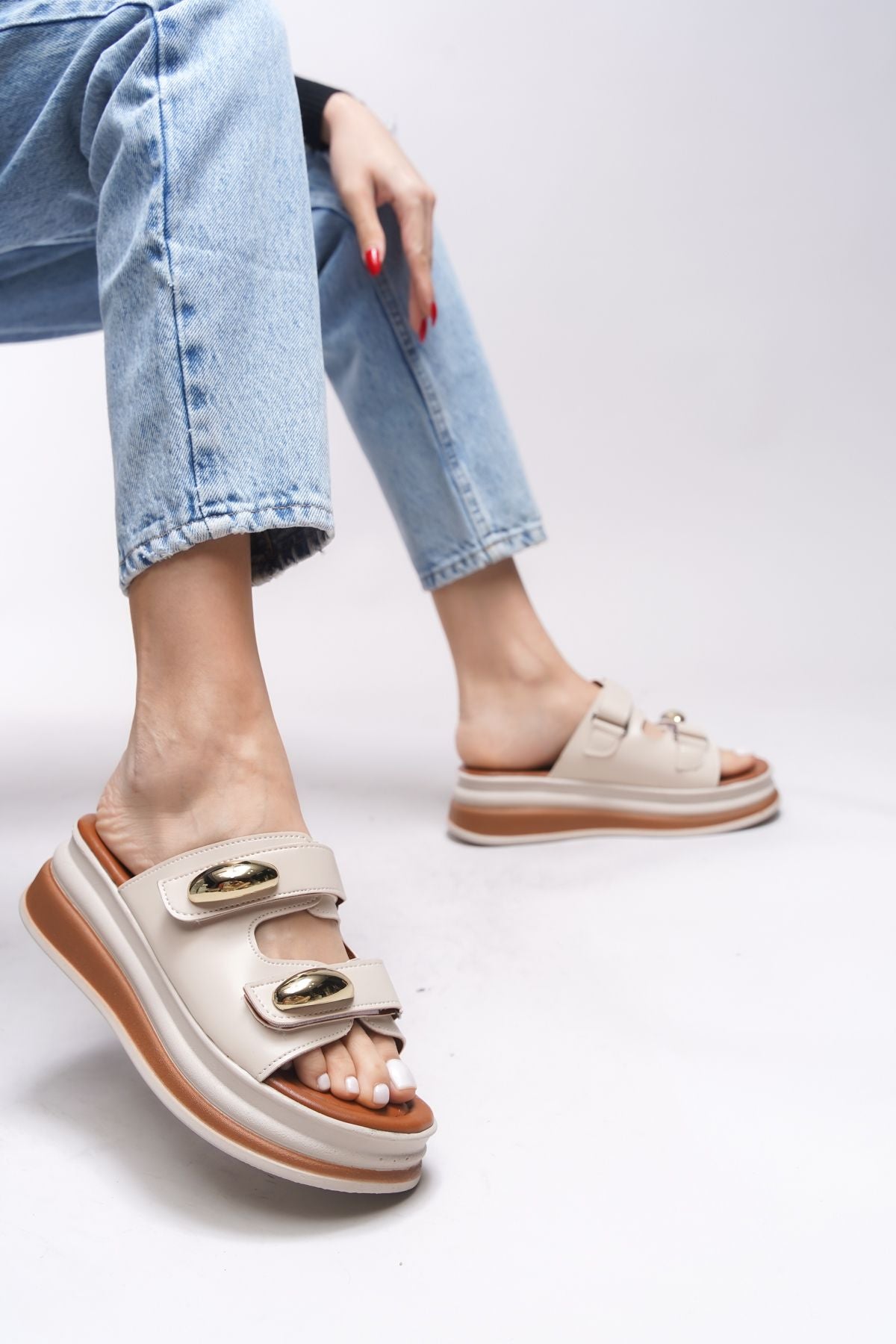 Lischaris Woman Slippers 0012321 Beige