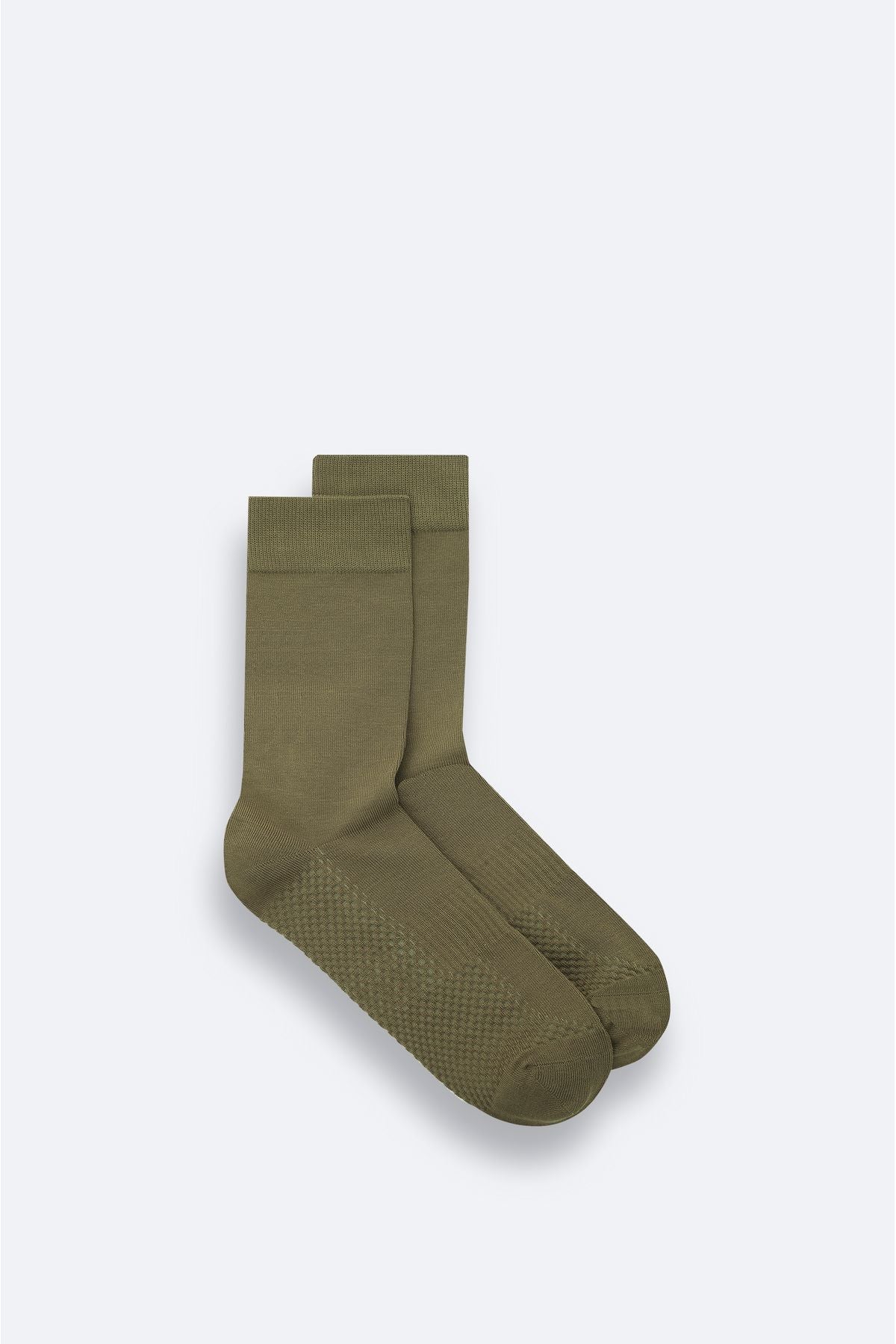 Men's Khaki Cotton Jacquard Socket Socks A42Y8520