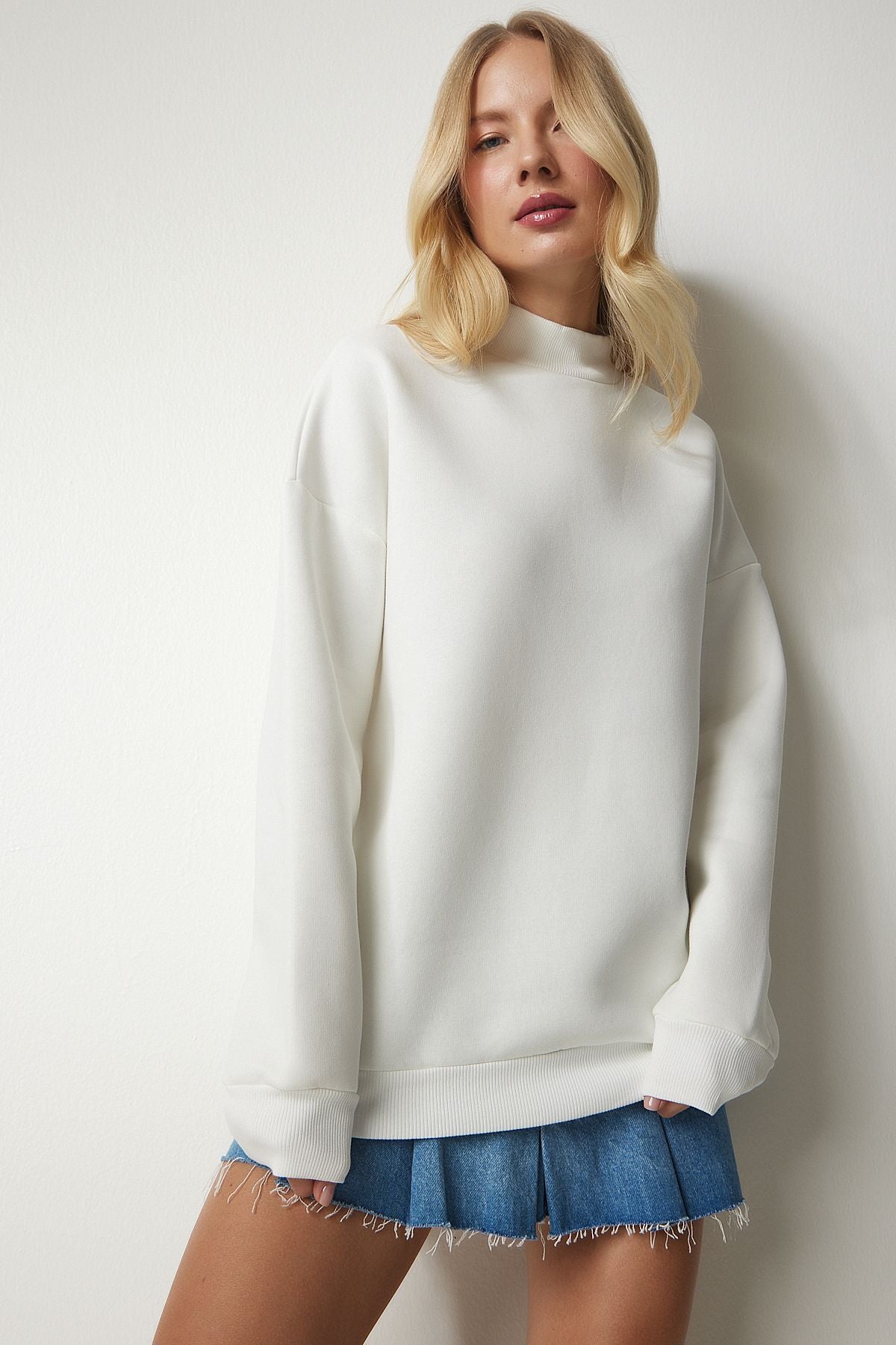 Woman Ecru Ecru Sweatshirt UB00166