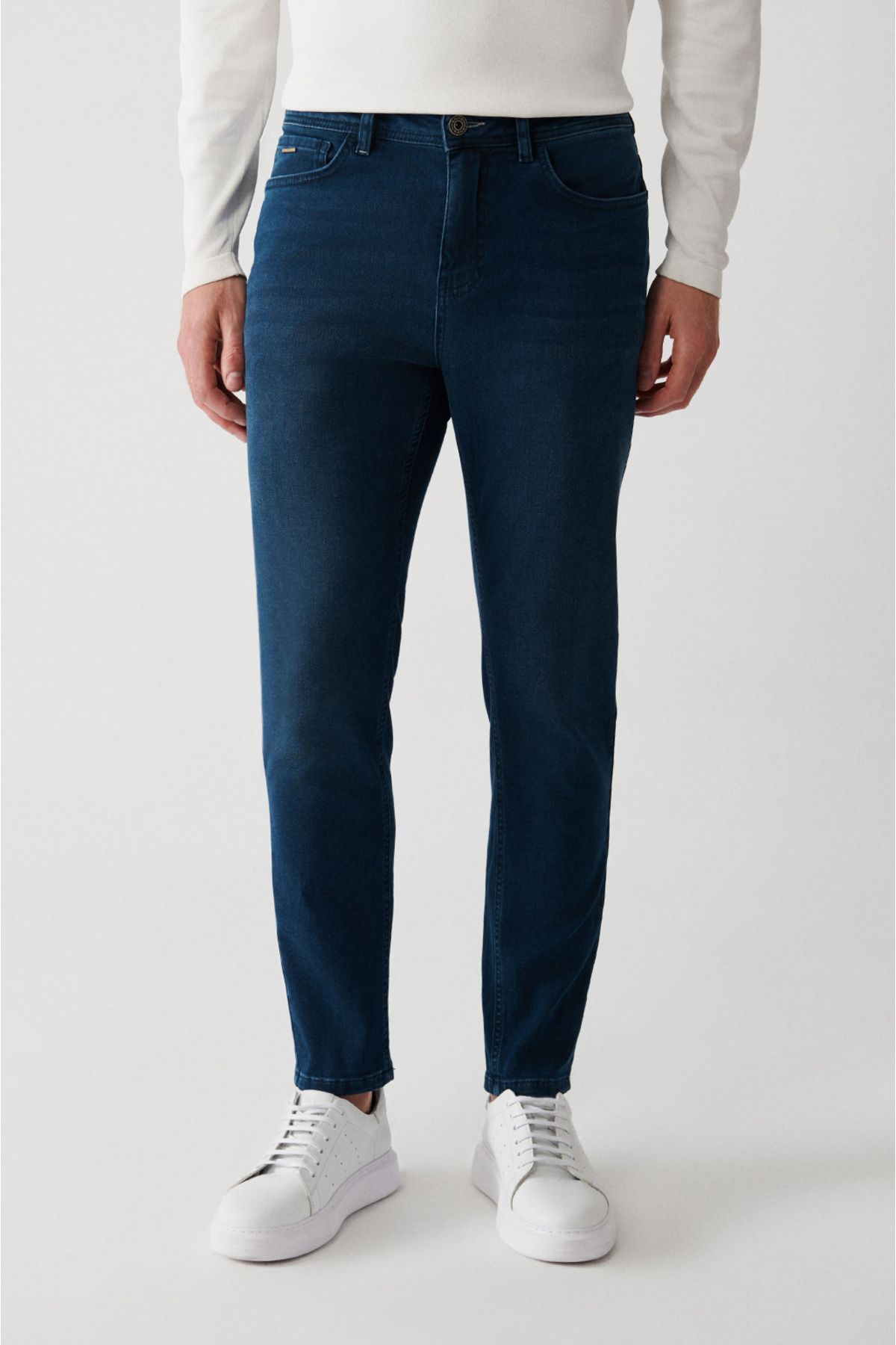 Men's Indigo Obedness Washing Flexible Jean Pants B003521