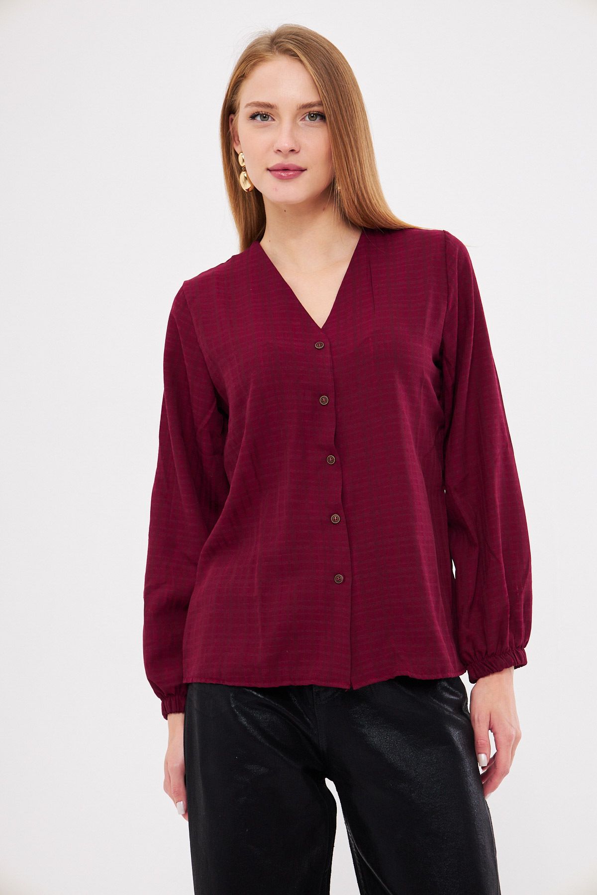 Female Bordeaux Band with rubber shirt ARM-24K001002
