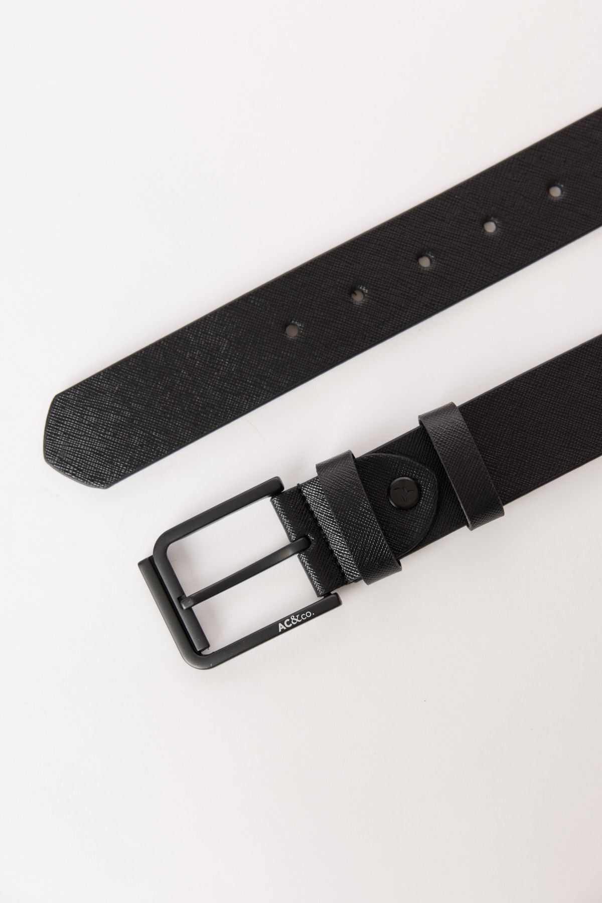 Men's Black Casual Artificial Leather Jean Jeans Belt