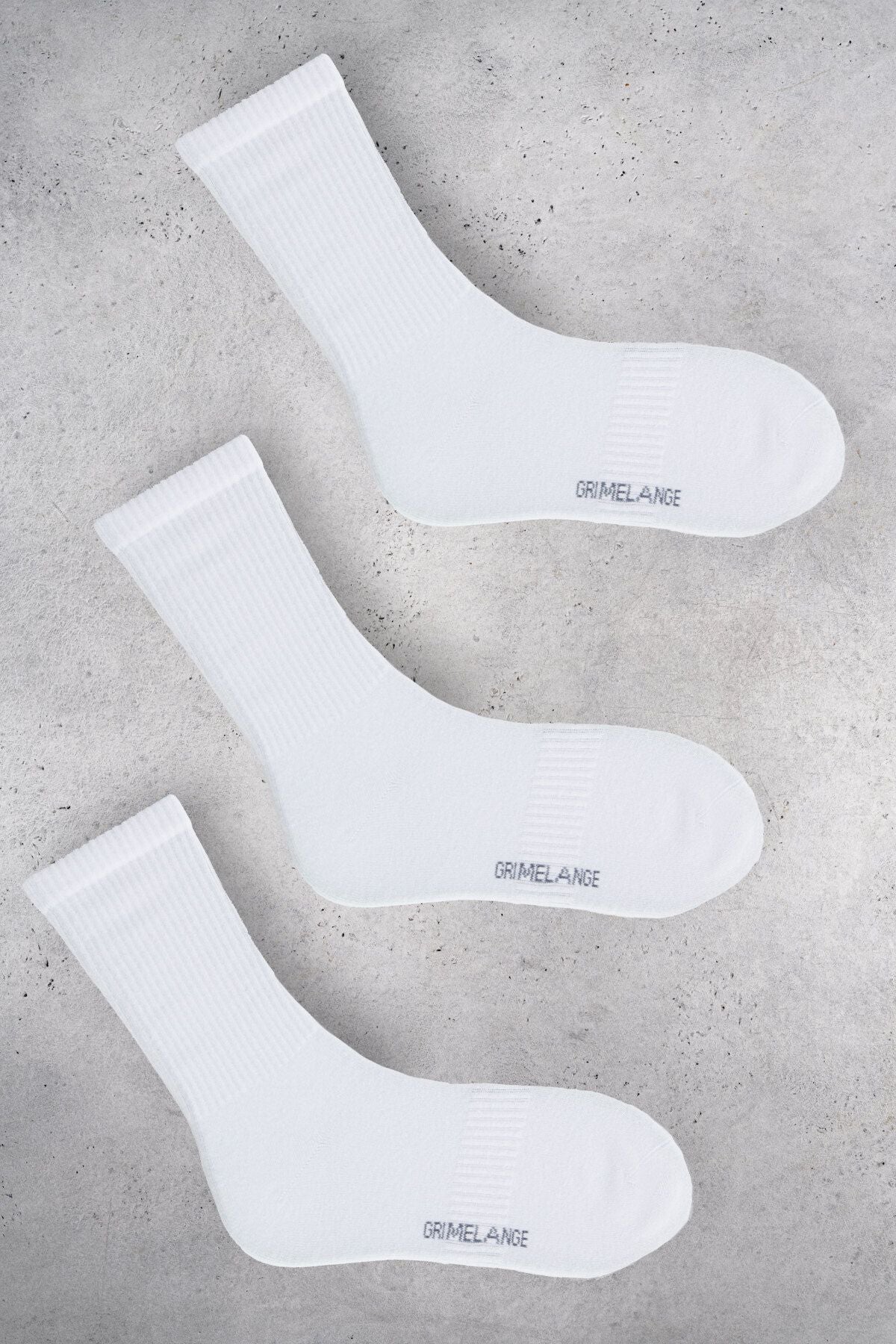 WMILDUR MEN'S ORGANIC COTTON 3 LU PACKAGE WHITE SOCKS