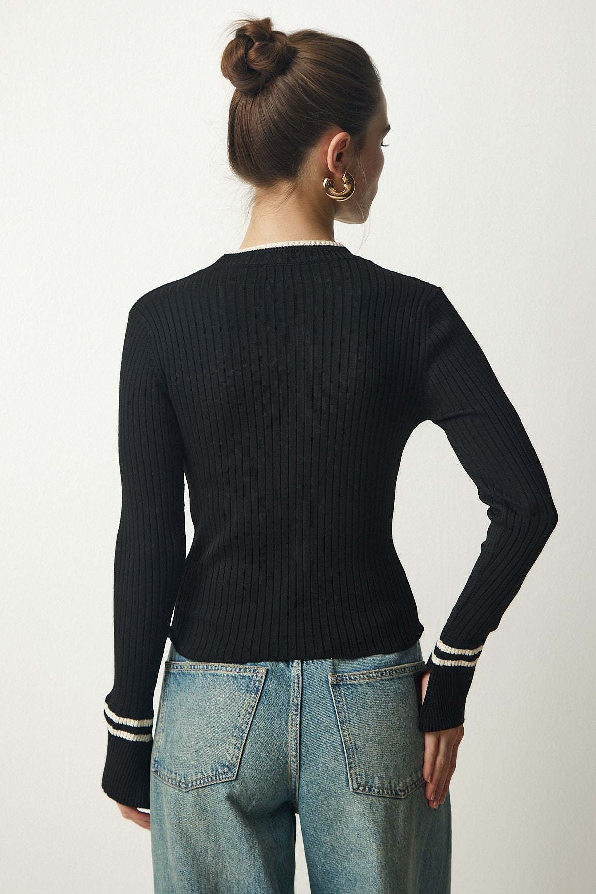Female Black Wick Triko Blouse PF00046