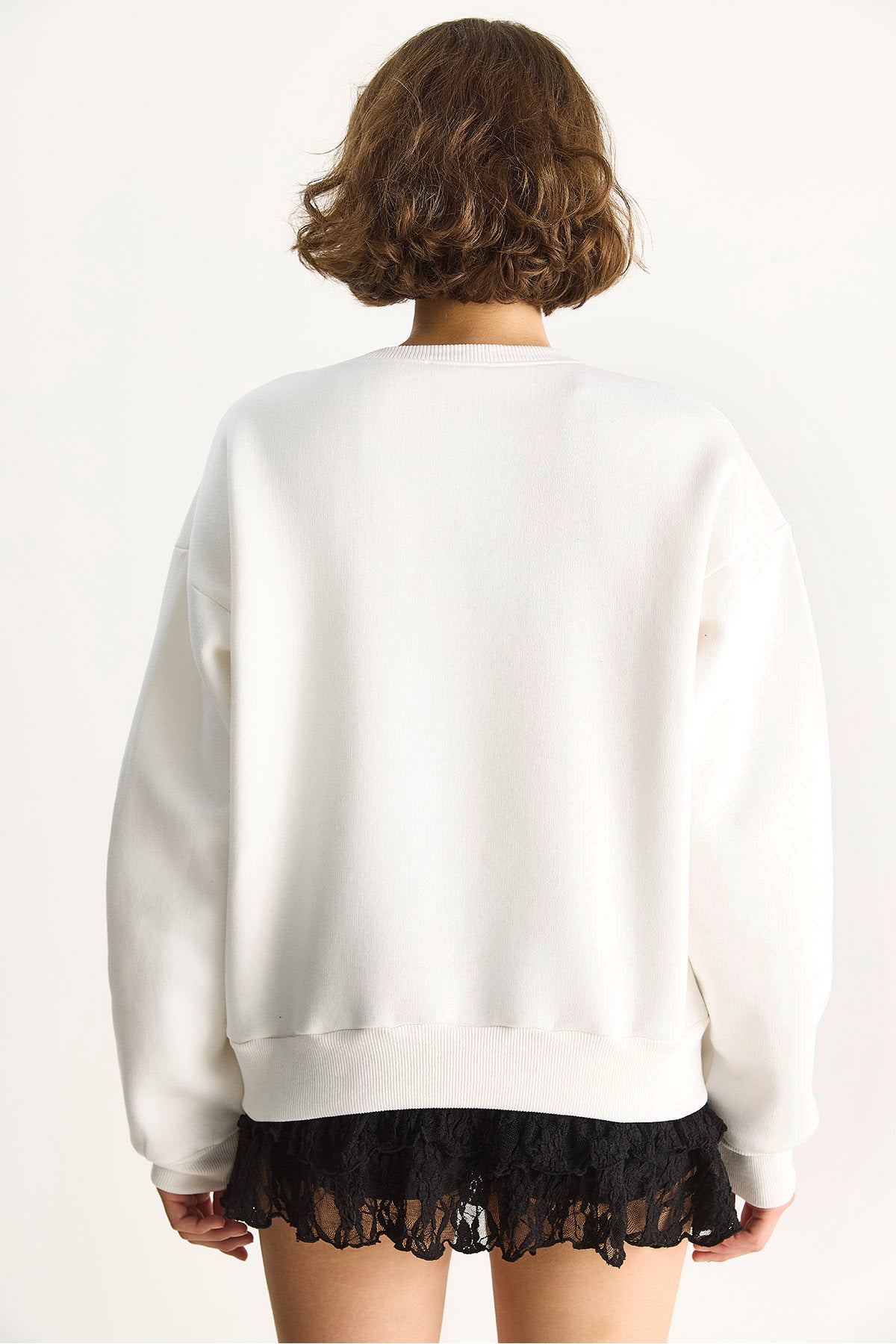 Women's Crew Neck Digital Cowboy Printed Loose Sweatshirt 6896 60283521