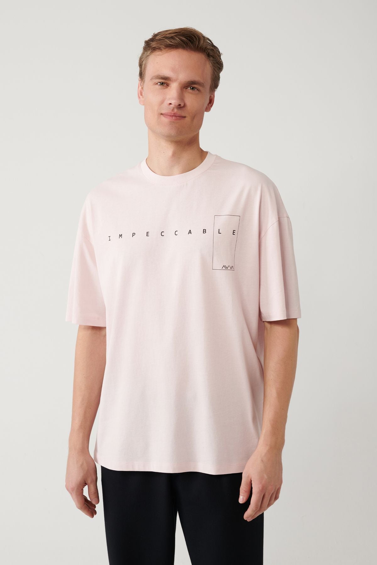 Men's open 100 %cotton pink bike collar printed T-shirt A41y1157