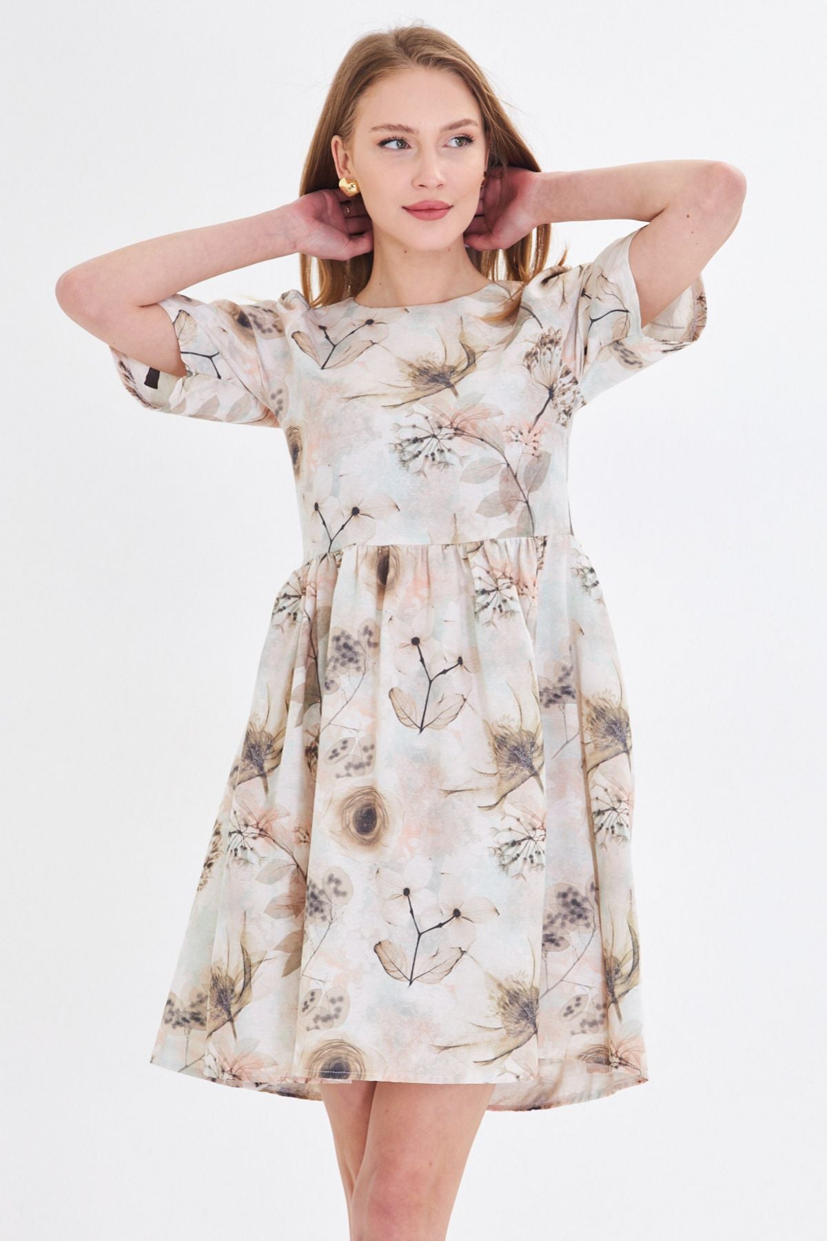 WOMEN MINT ZERO BACK RESPONSE WATER WATER WASTER WASTE BLOTH SPRING DRESS ARM-25Y001009