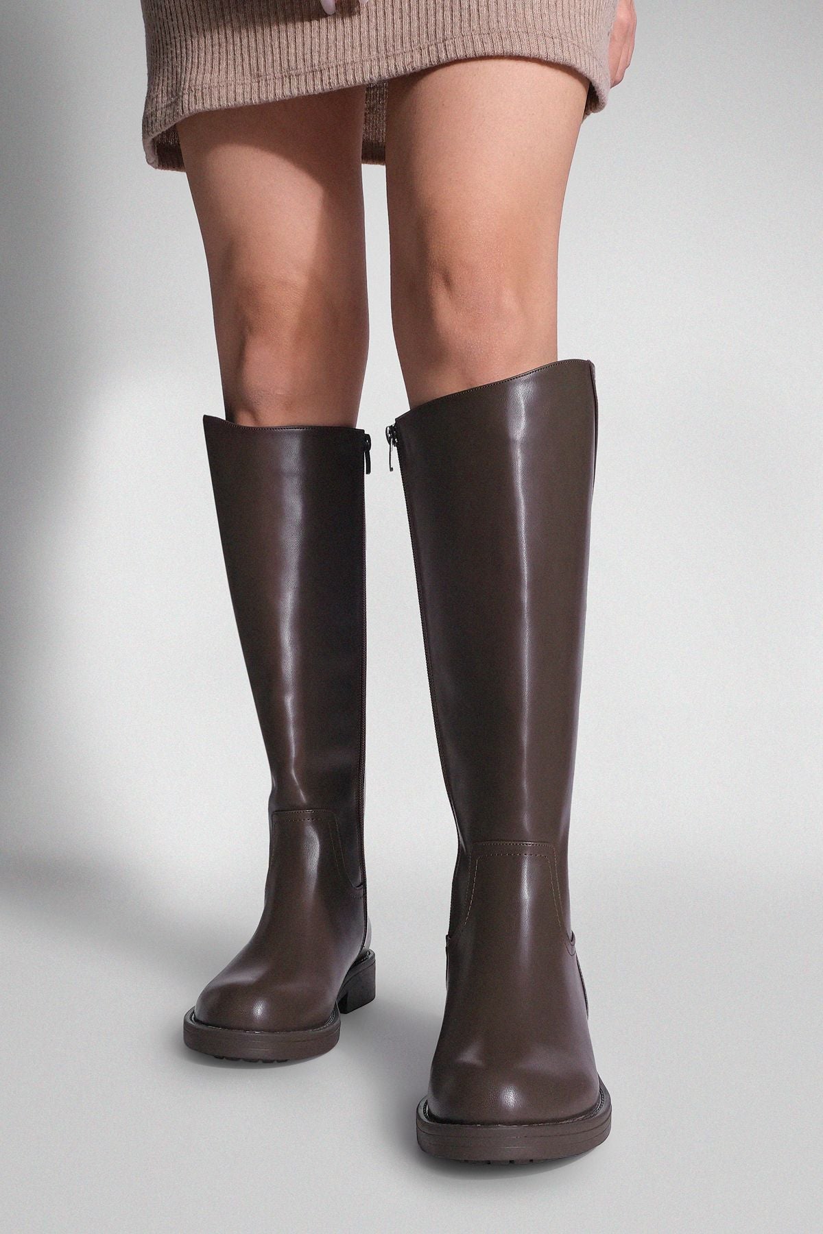 Women's Side Zipper Daily Boots Sirante Coffee