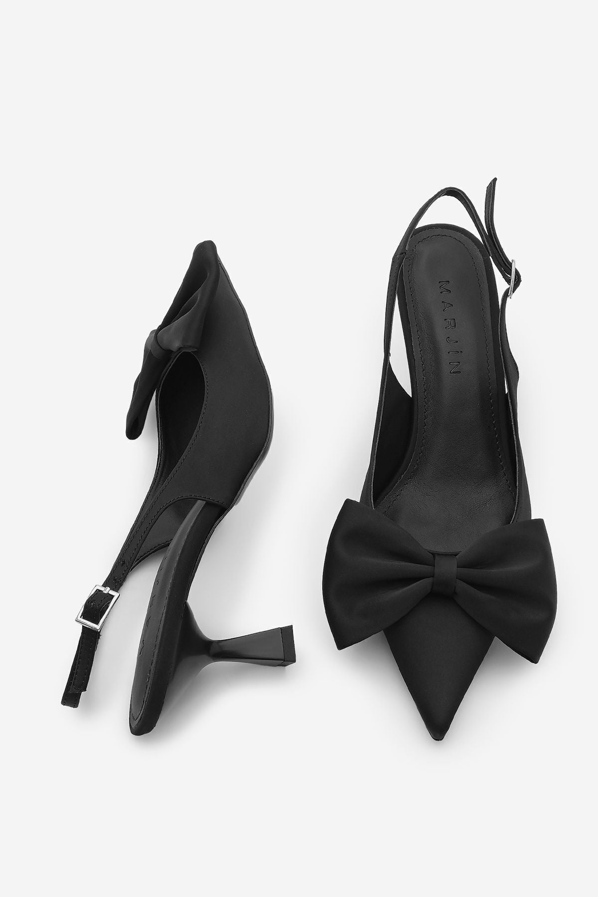 Women's Stiletto Behind the Bow Bow Detail Heels Sarvel Black