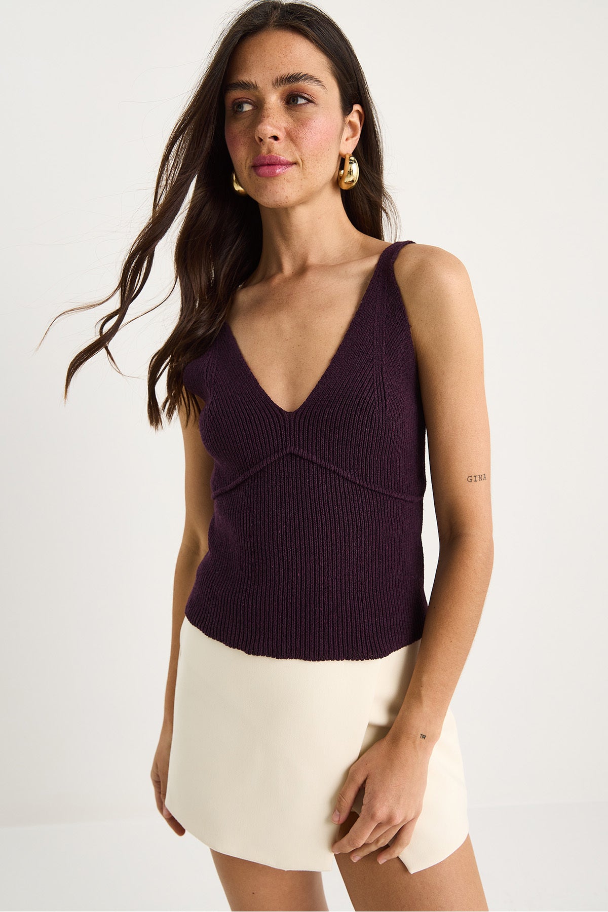 Women's V-neck Thin Strap Crop Blouse 20259804