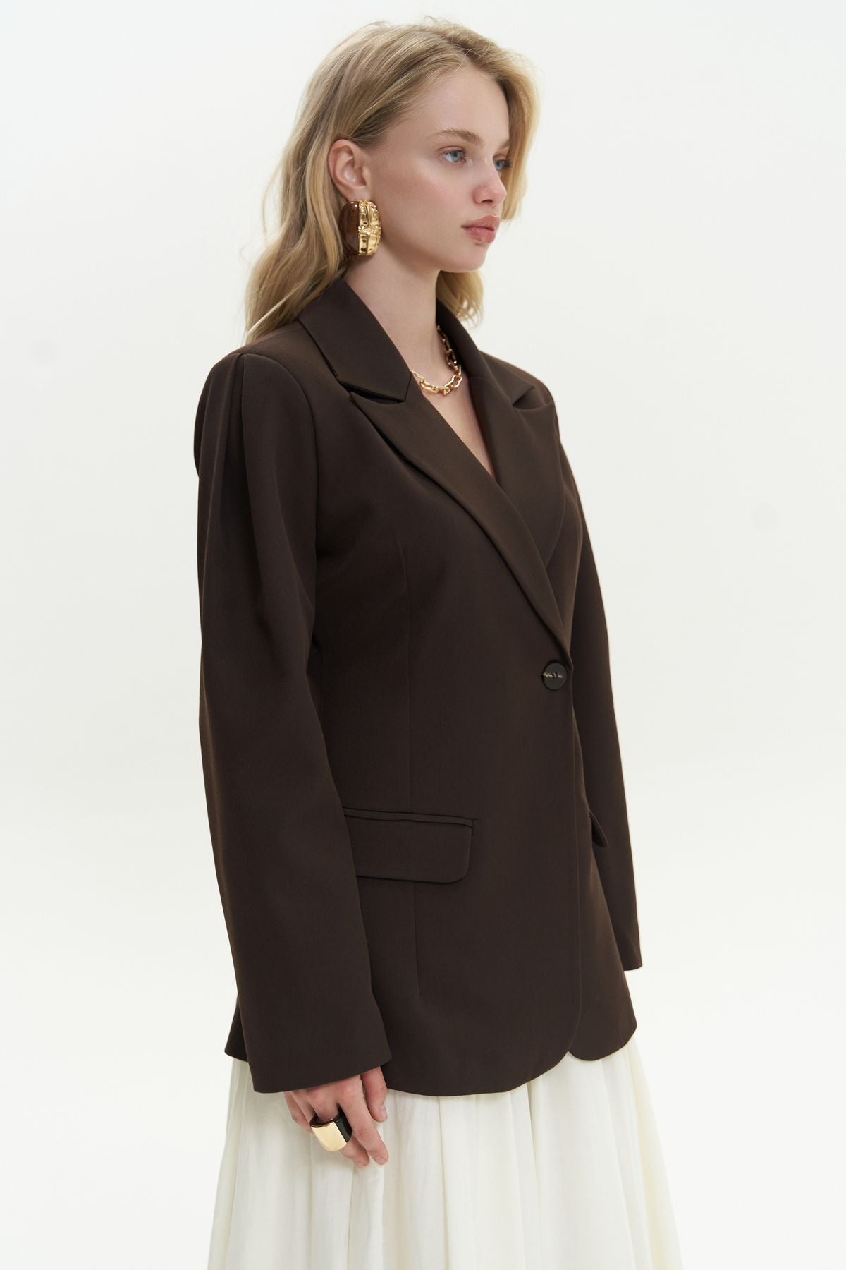 Biella Belden Siten Coffee Blazer