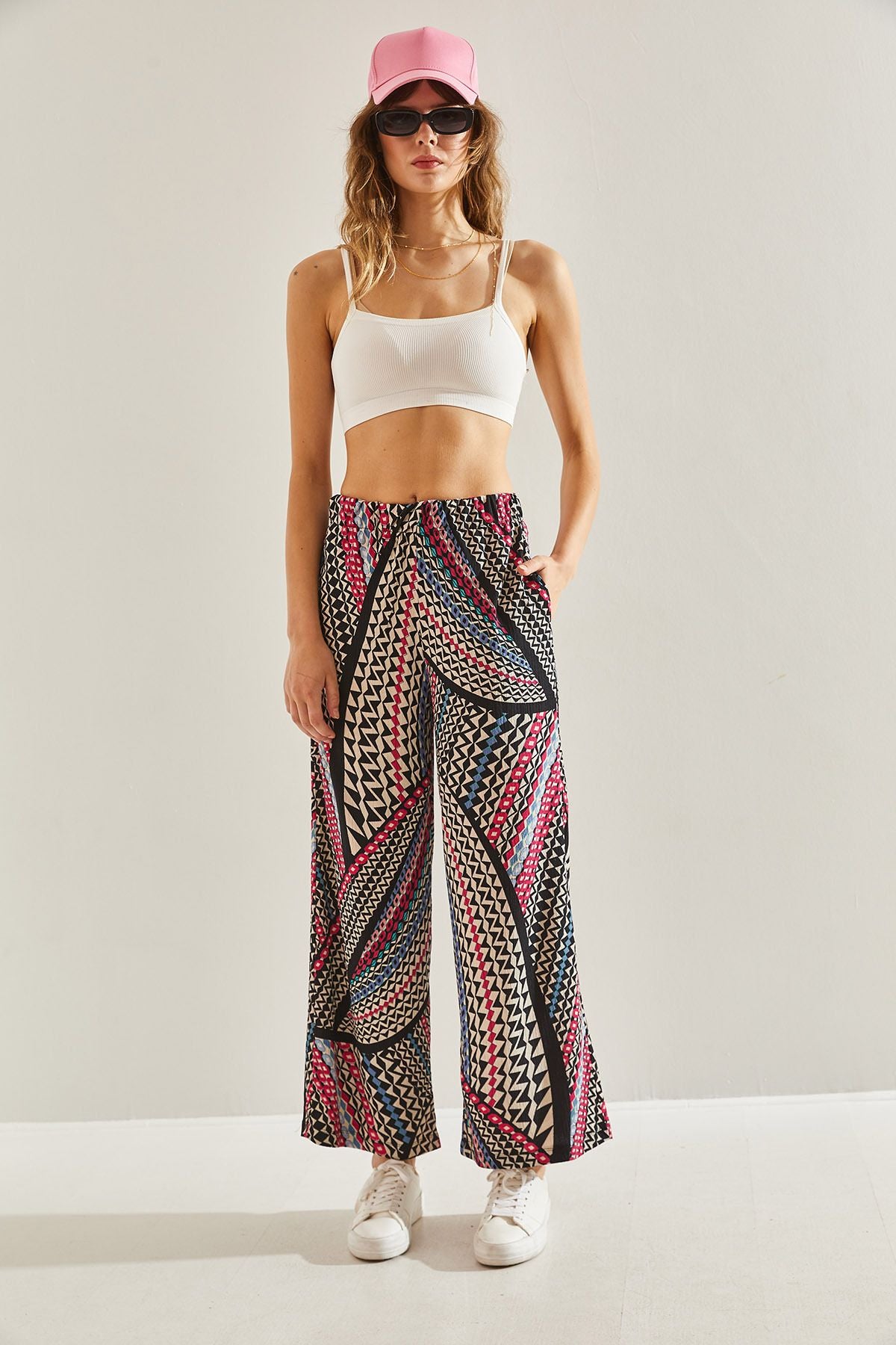 Women's Ethnic Patterned Palazzo Pants 60251149