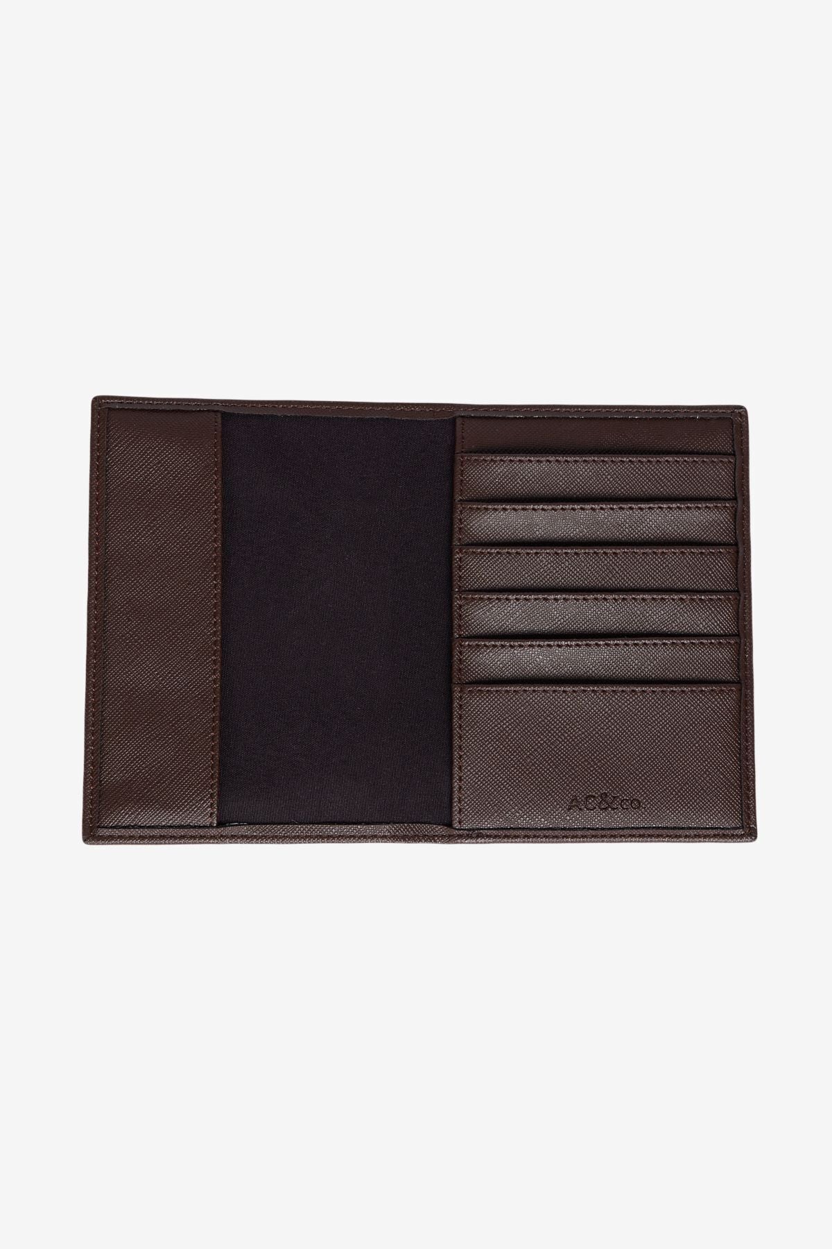 Men's Brown Special Gift Boxed Artificial Leather Handmade Passport