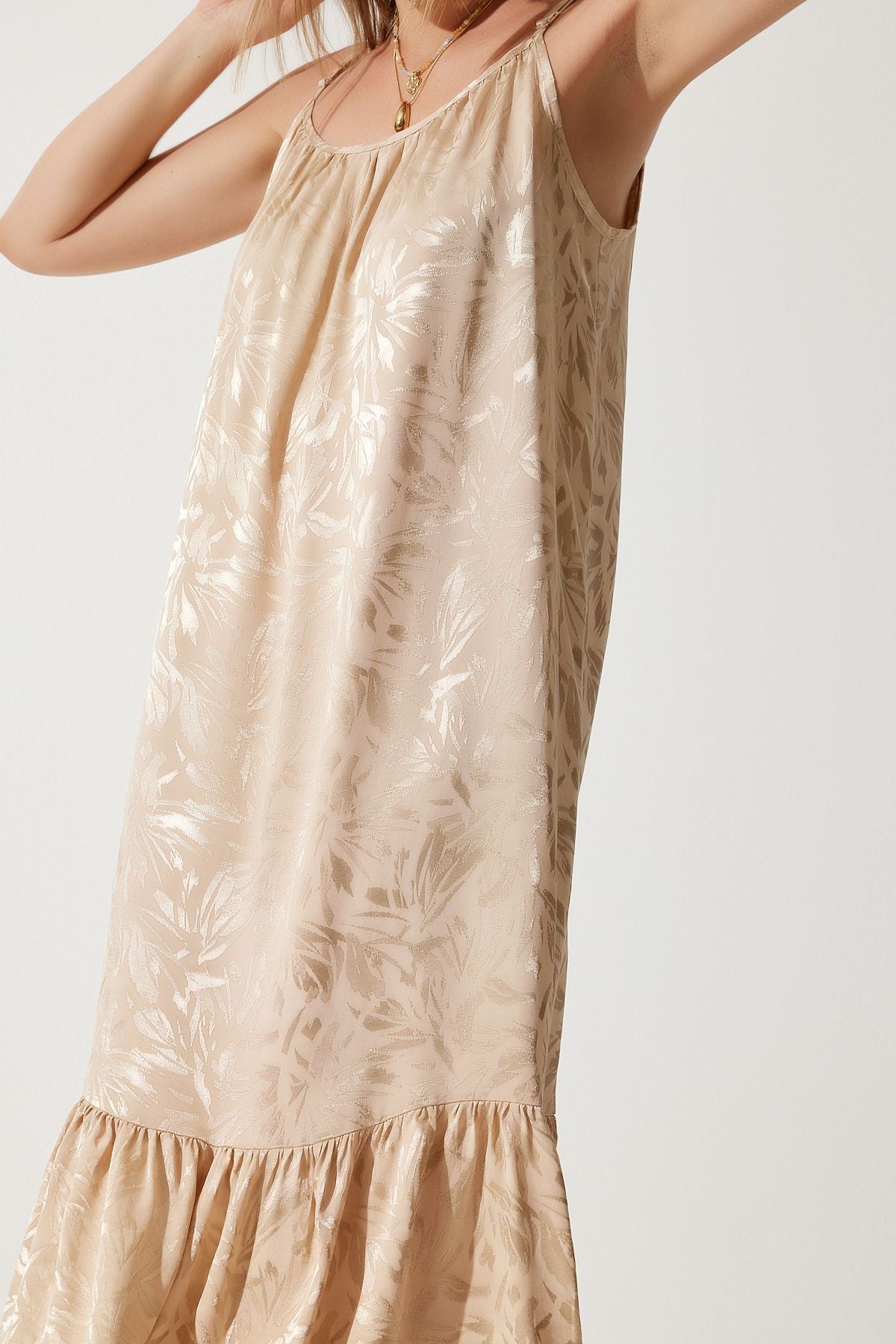 WOMEN'S CREAM HANDLED JOIN SUMMER DRESS BP00160