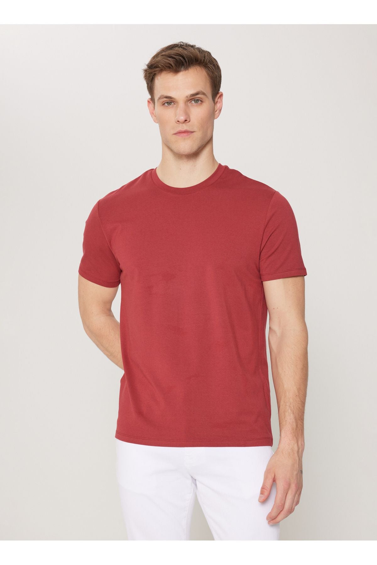 Altınyıldız Classics Bike Burgundy Men's T-shirt 4C4800000012