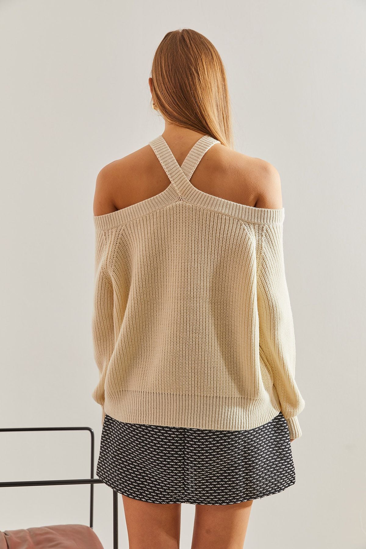 Woman Cross Strap knitwear sweater