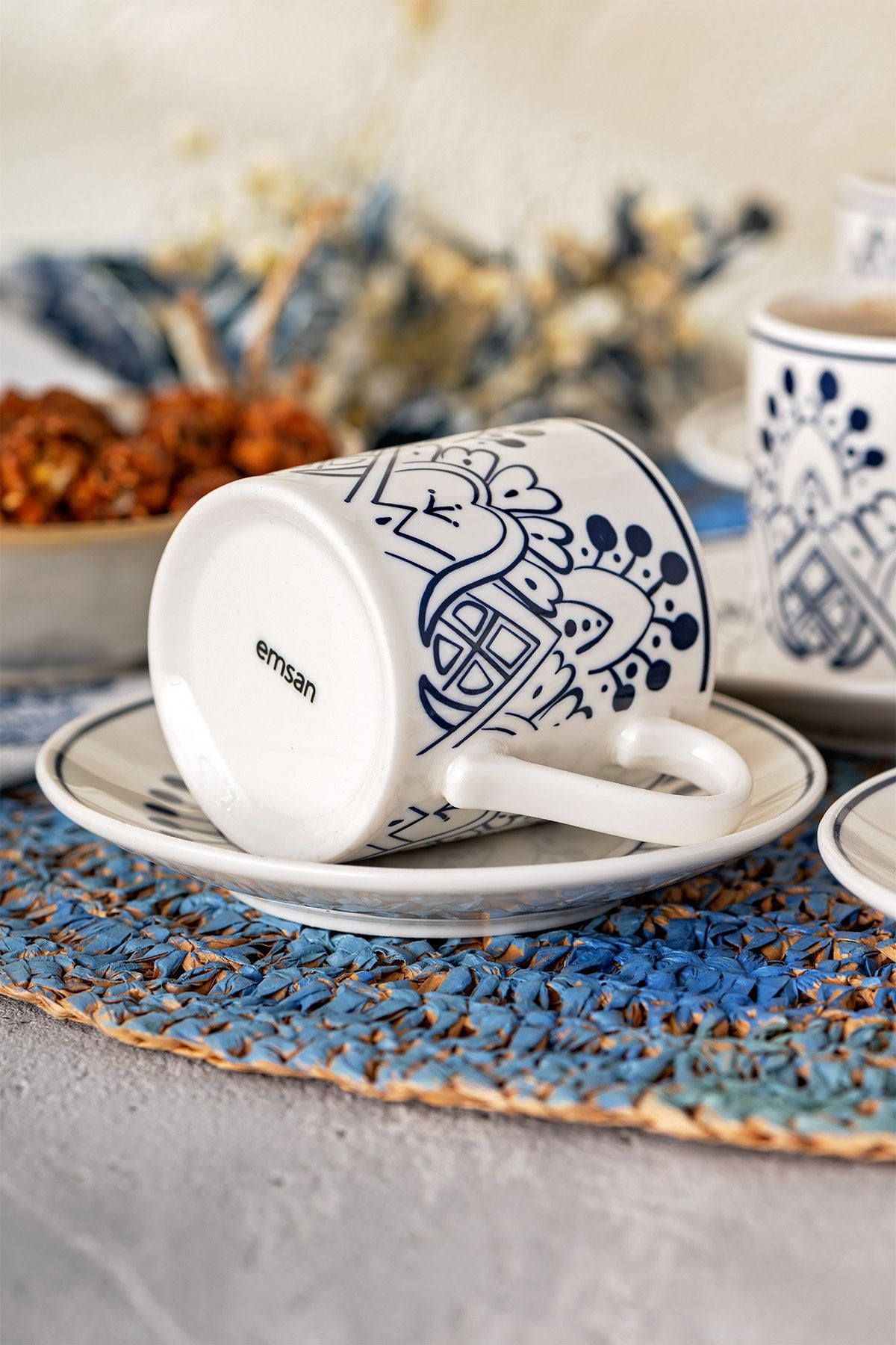 Soul New Bone 6 people coffee cup set 90 ml blue