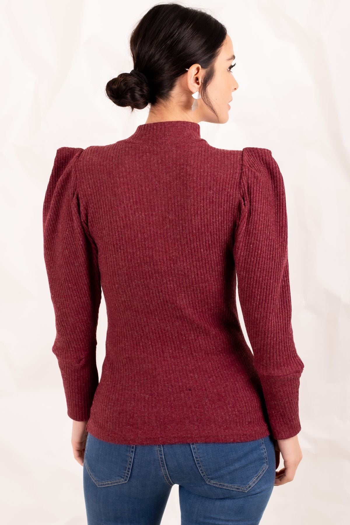 Female Bordeaux Watermelon Arm Triko Sweater ARM-20K001103