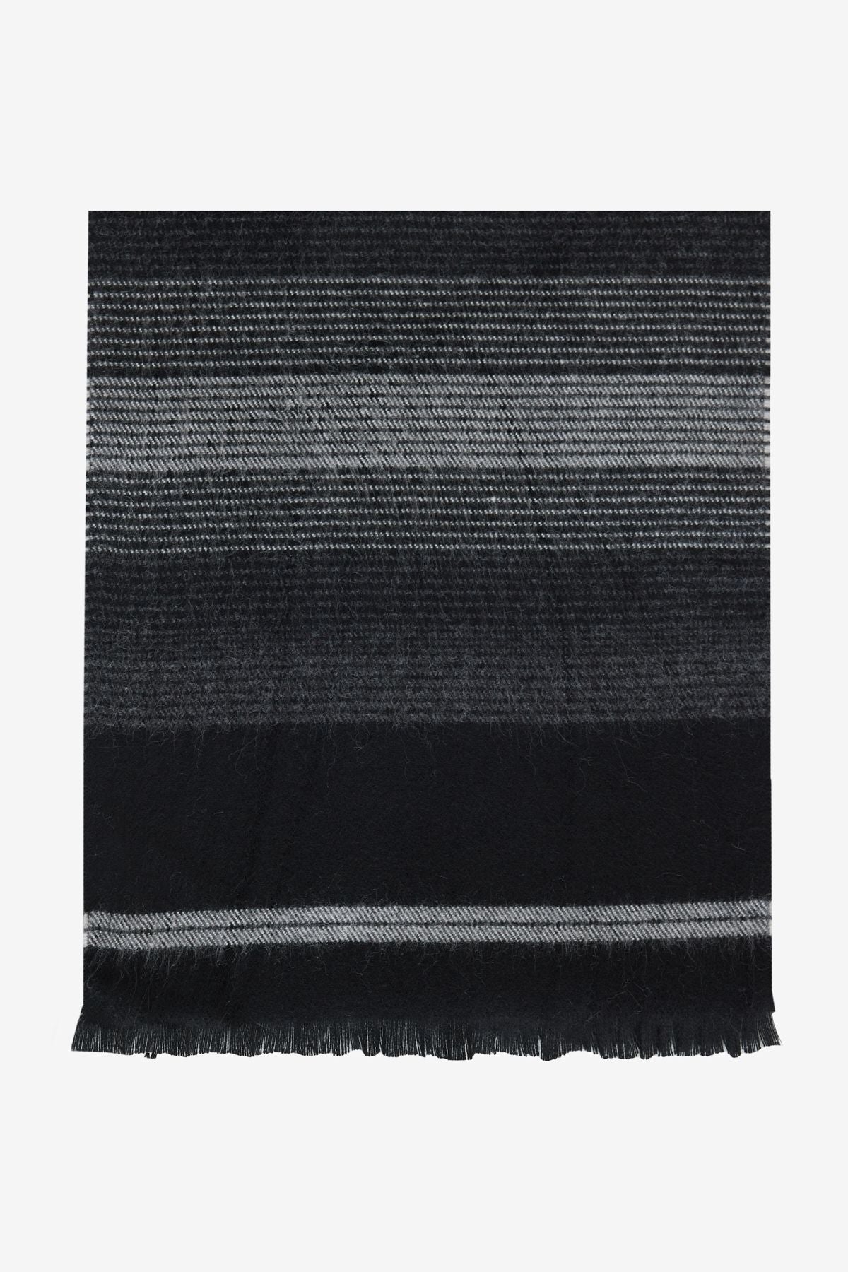 Men's black-gray is warm with patterned knitwear scarf