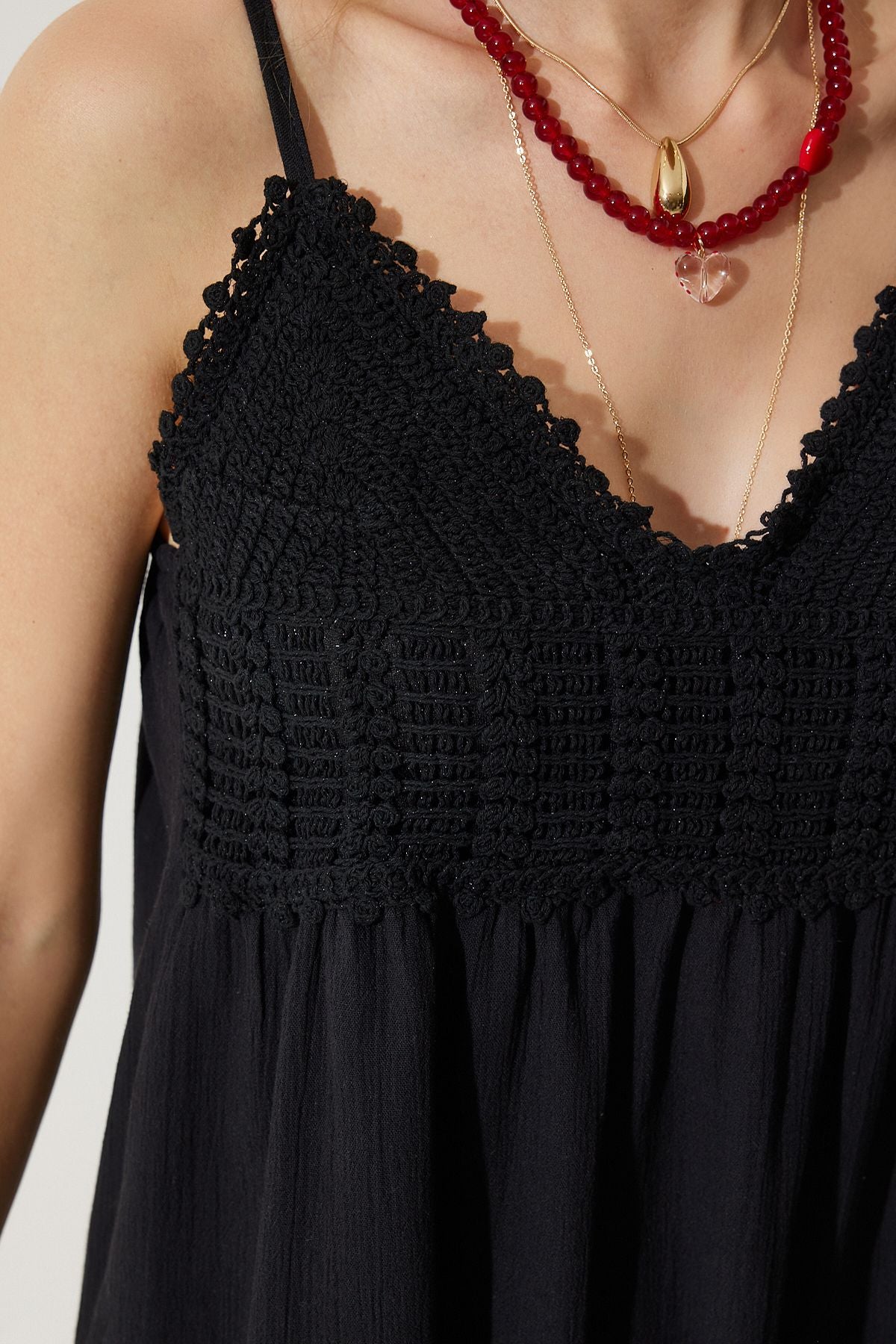 Female Black Hanger Summer Mini Clash Dress RV00192