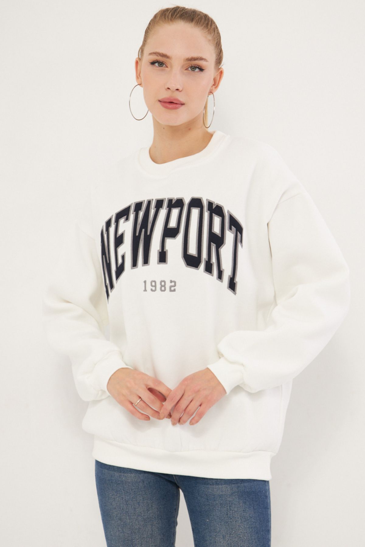 WOMEN WHITE ZERO YARDON INSIDE SWEATSHIRT ARM-25K024002